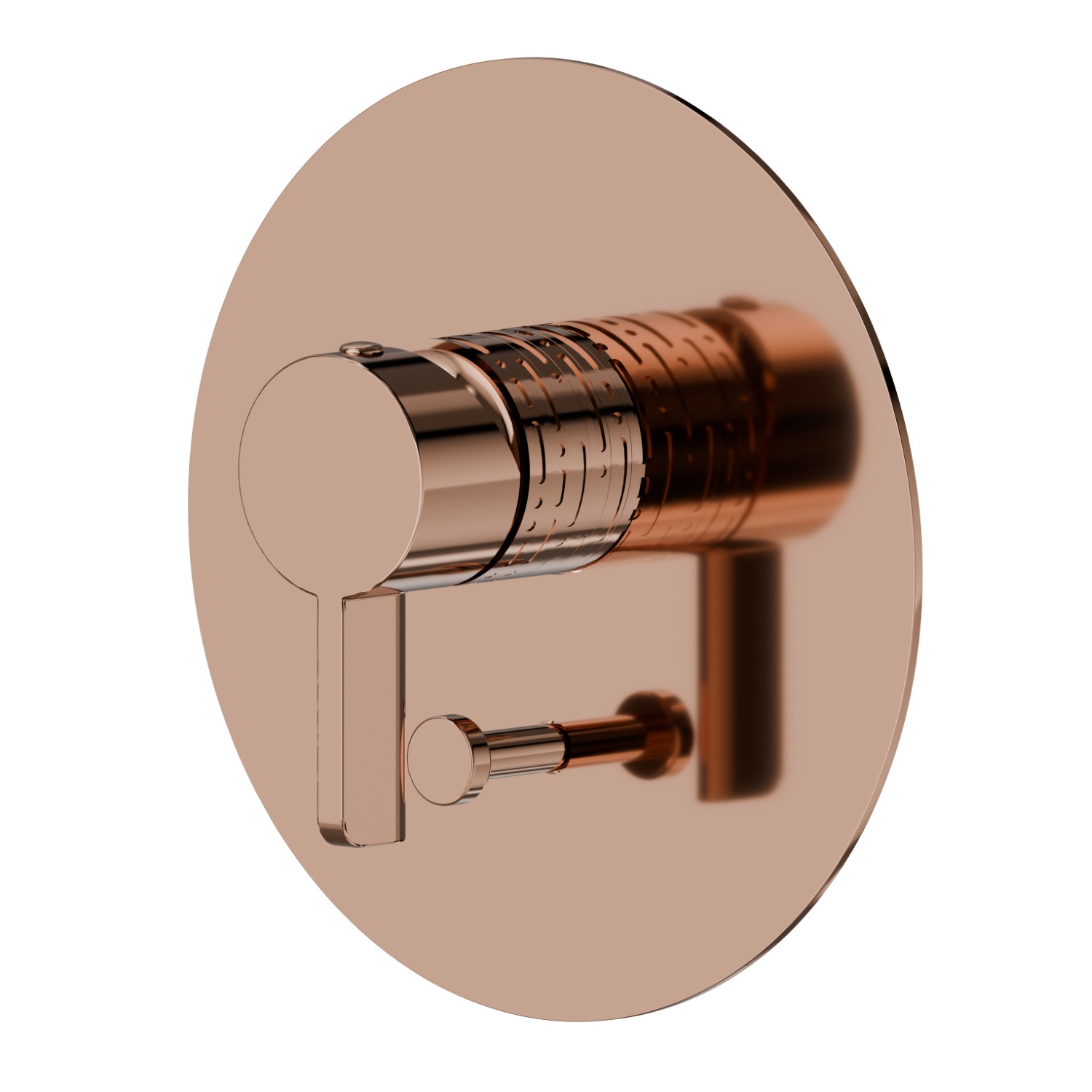 Miscelatore monocomando ad incasso con deviatore automatico a 2 uscite, ingressi ed uscite da 1/2”. Parte esterna. Ø160. LUXURY - finitura PVD Copper Bronze
