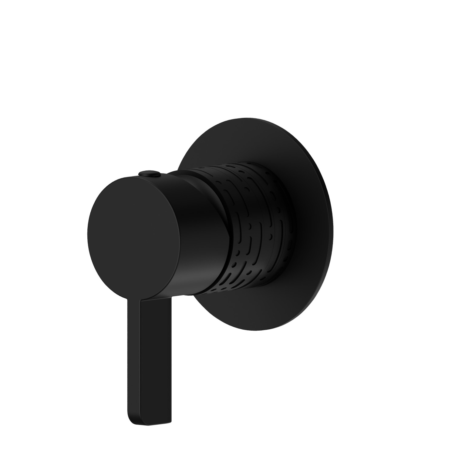Miscelatore monocomando ad incasso ad una uscita, ingressi ed uscite da 1/2”. Parte sterna. Ø70. LUXURY - finitura Nero opaco
