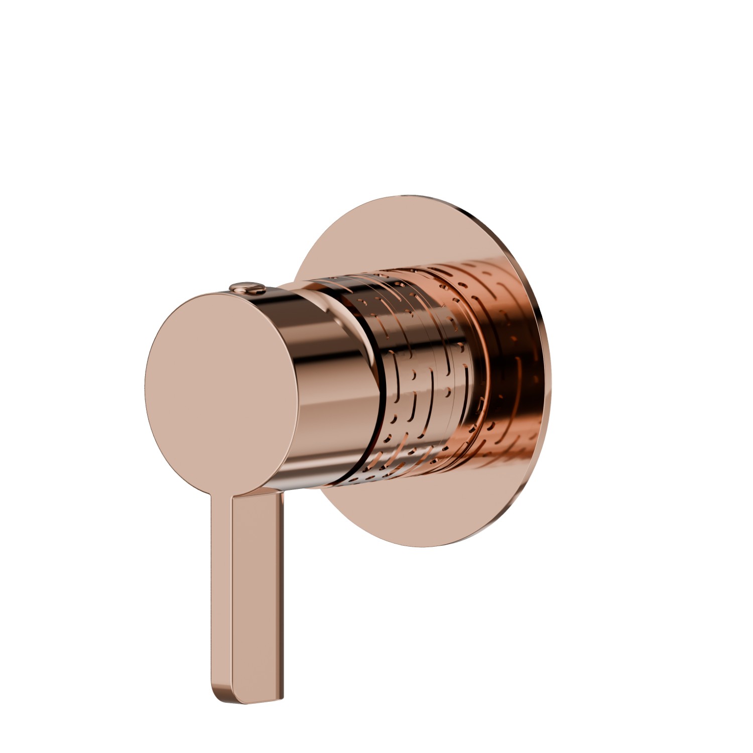 Miscelatore monocomando ad incasso ad una uscita, ingressi ed uscite da 1/2”. Parte sterna. Ø70. LUXURY - finitura PVD Copper Bronze