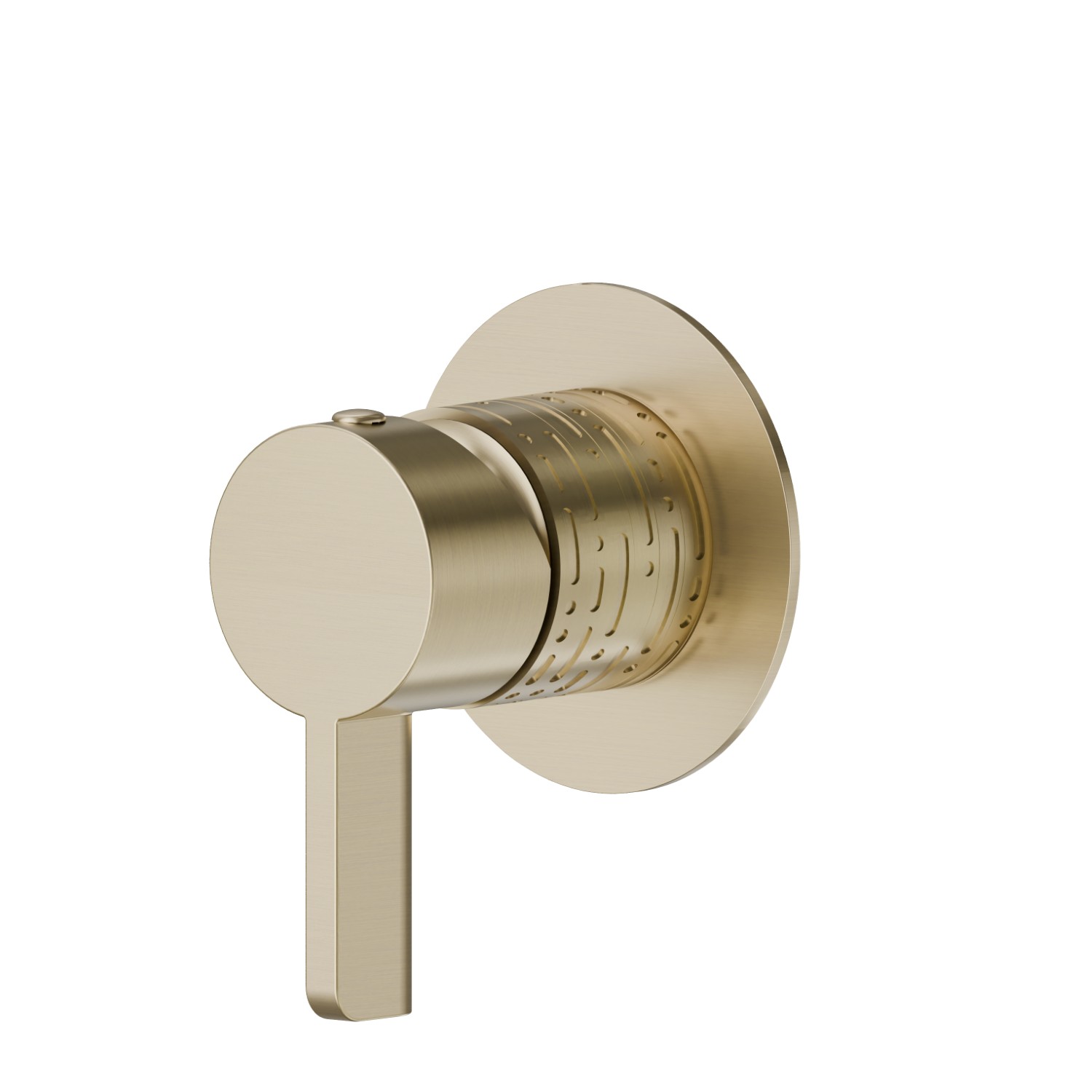 Einbau-einhebelmischer kombinierbar mit 3-wege einbau-umstellung, ohne anschlag. Ø70. Außenteil. LUXURY - oberfläche PVD  Pale Gold gebürstet