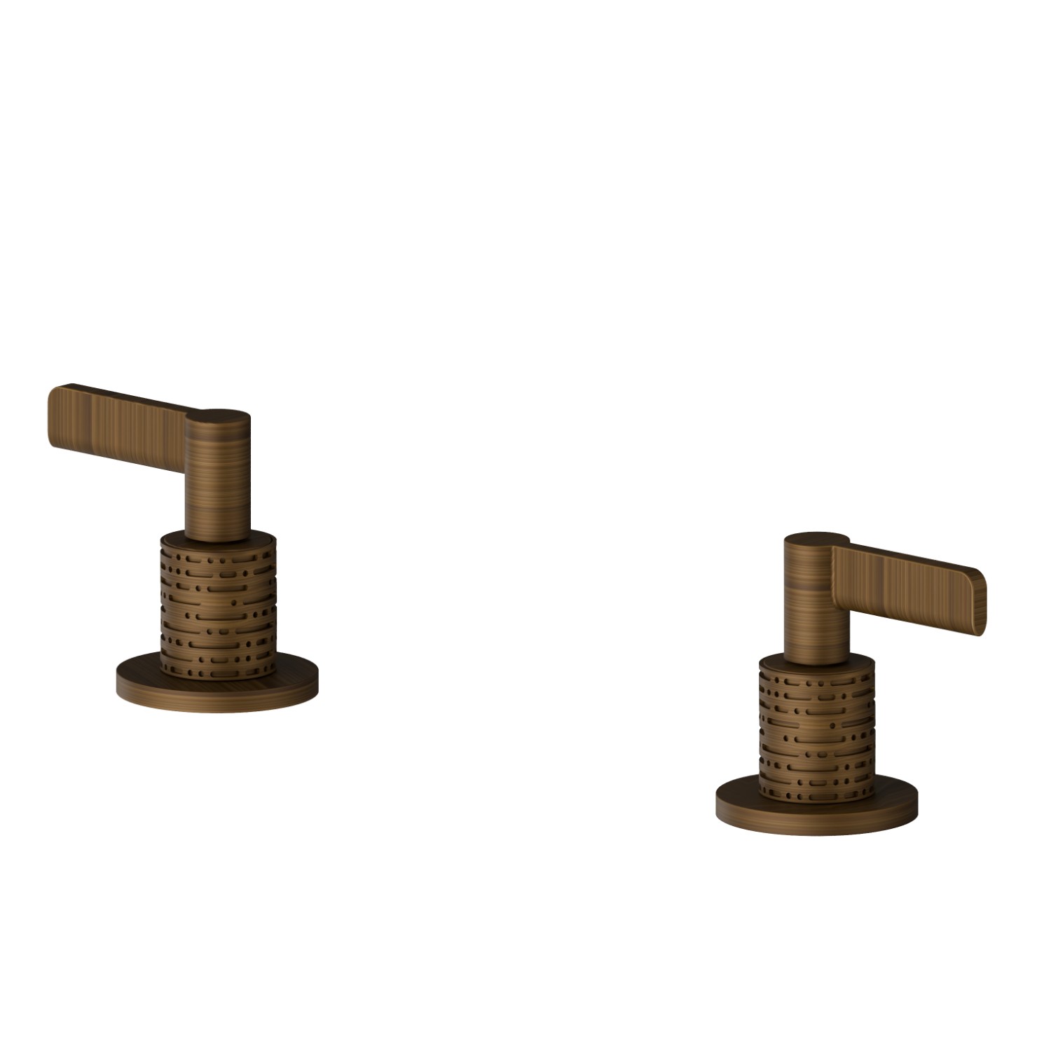 Comandi per bordo vasca - finitura Groove Bronze
