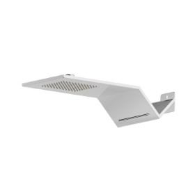 Stainless steel wall-mounted head shower with raining jet and waterfall jet - finish Chrome