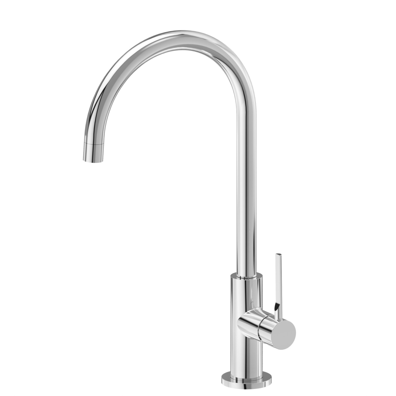 Miscelatore monocomando per lavello con bocca tonda girevole - finitura Cromo
