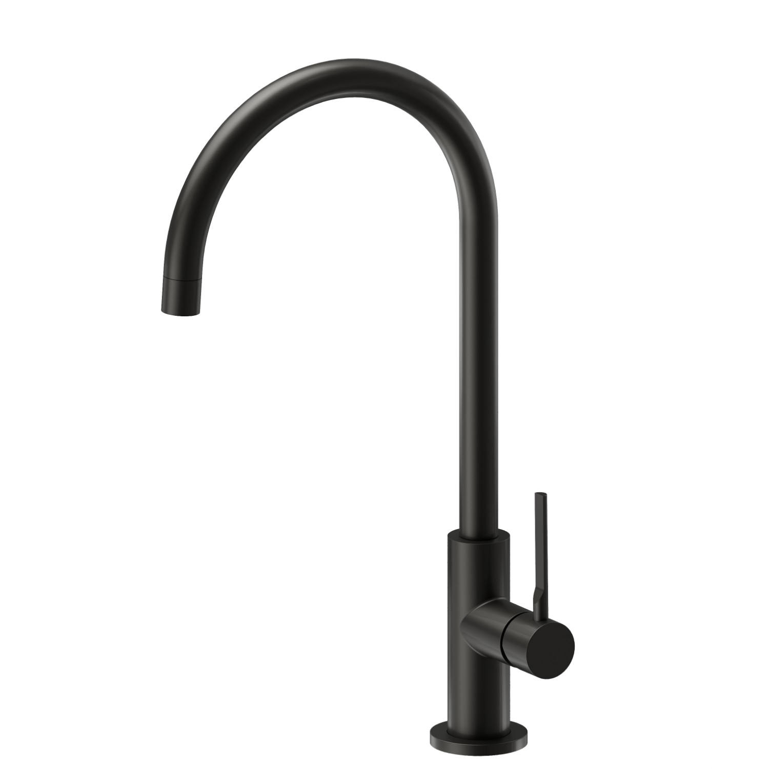 Miscelatore monocomando per lavello con bocca tonda girevole - finitura Carbon Satin