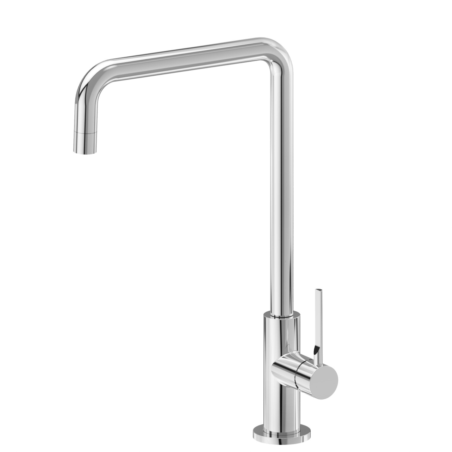 Miscelatore monocomando per lavello con bocca quadra girevole - finitura Cromo