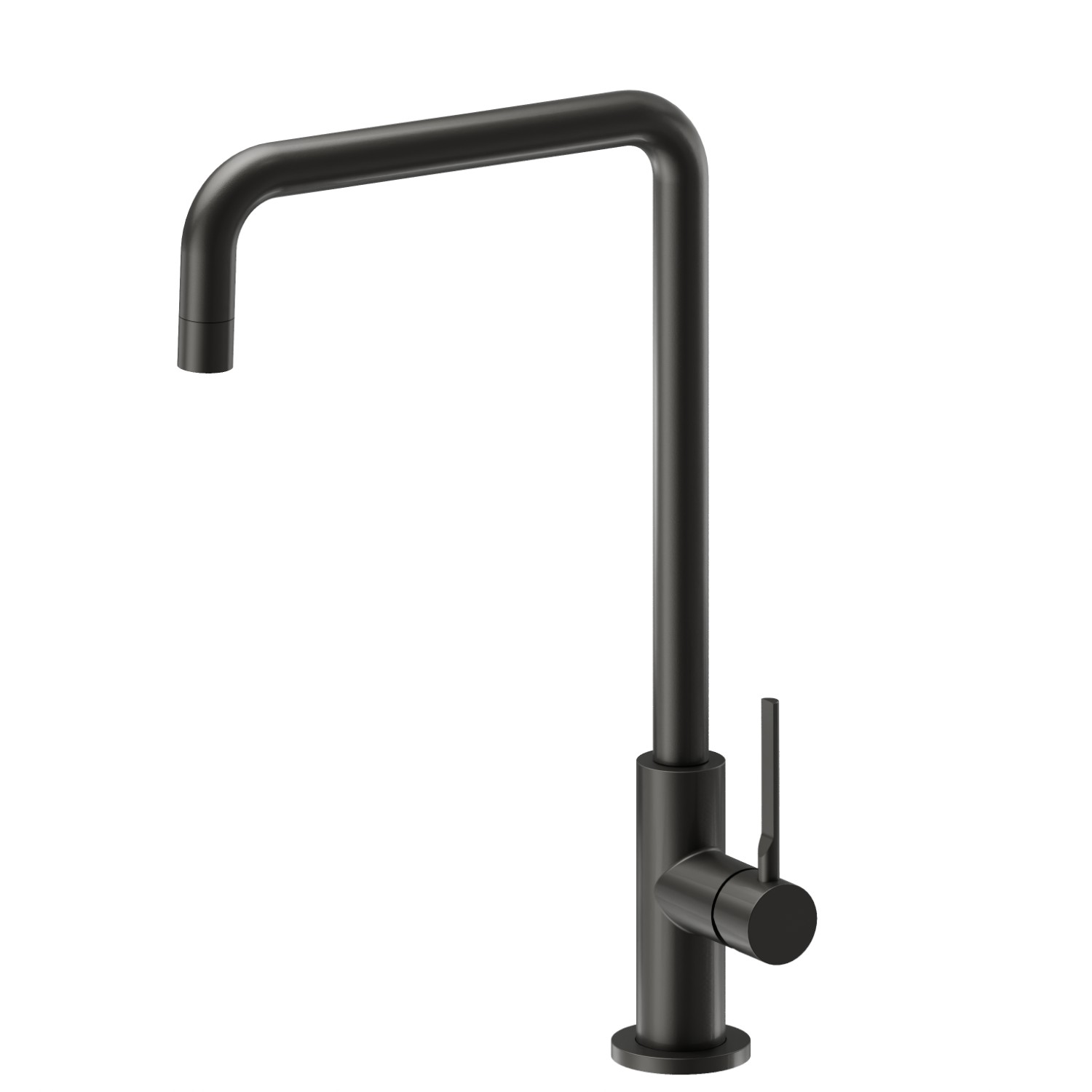 Miscelatore monocomando per lavello con bocca quadra girevole - finitura Carbon Satin