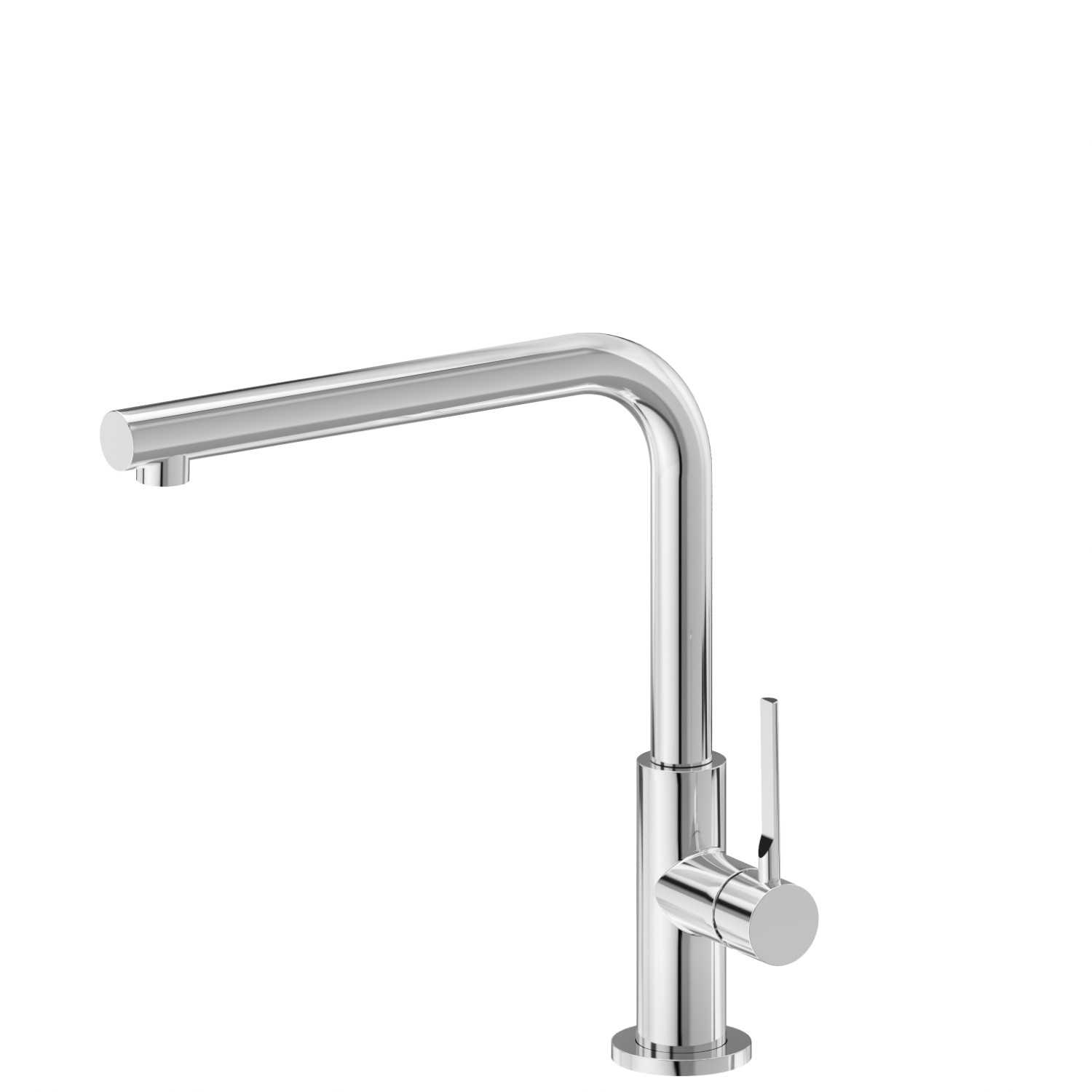 Miscelatore monocomando per lavello con bocca “L” girevole - finitura Cromo