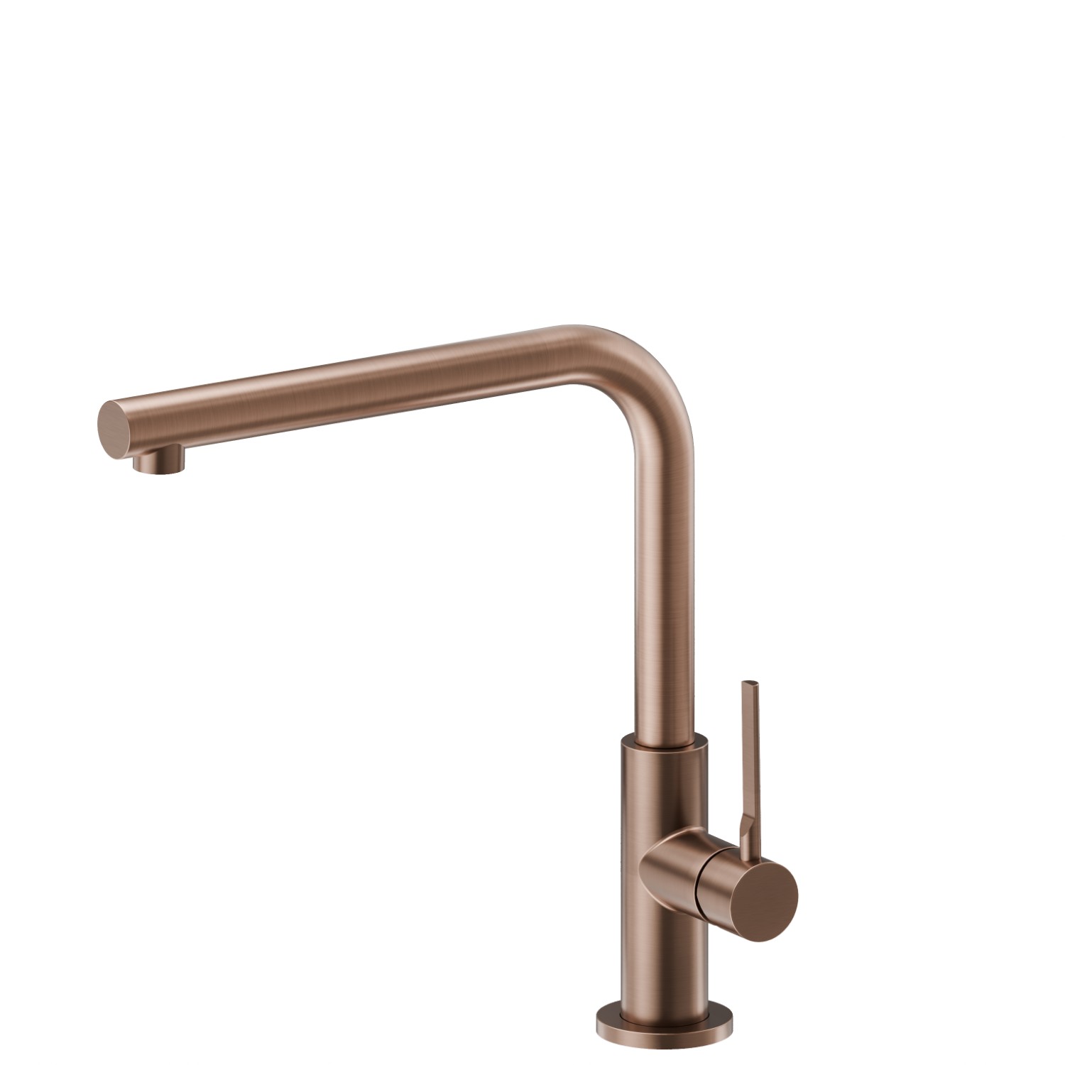 Miscelatore monocomando per lavello con bocca “L” girevole - finitura PVD Brushed Copper Bronze