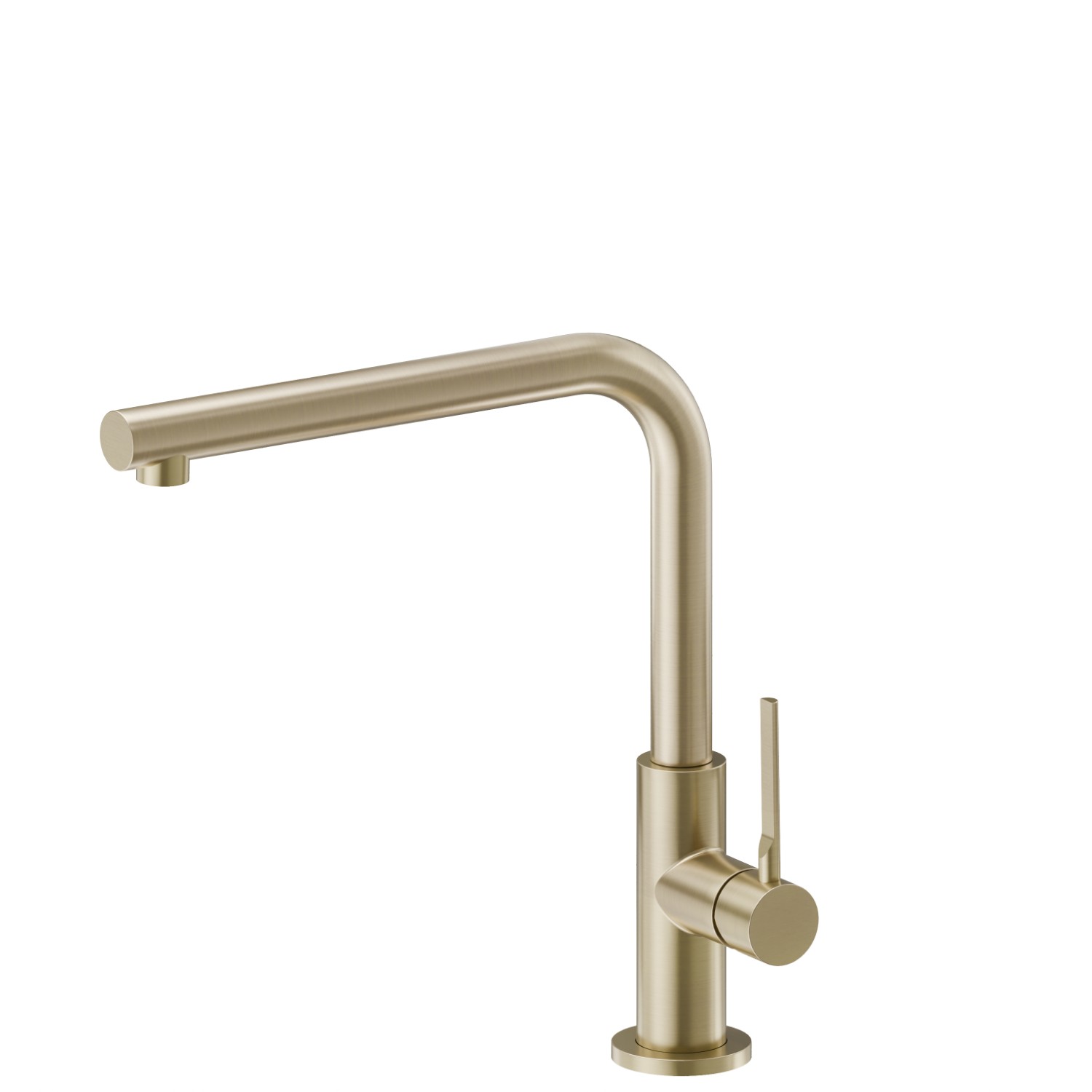 Miscelatore monocomando per lavello con bocca “L” girevole - finitura PVD Brushed Pale Gold
