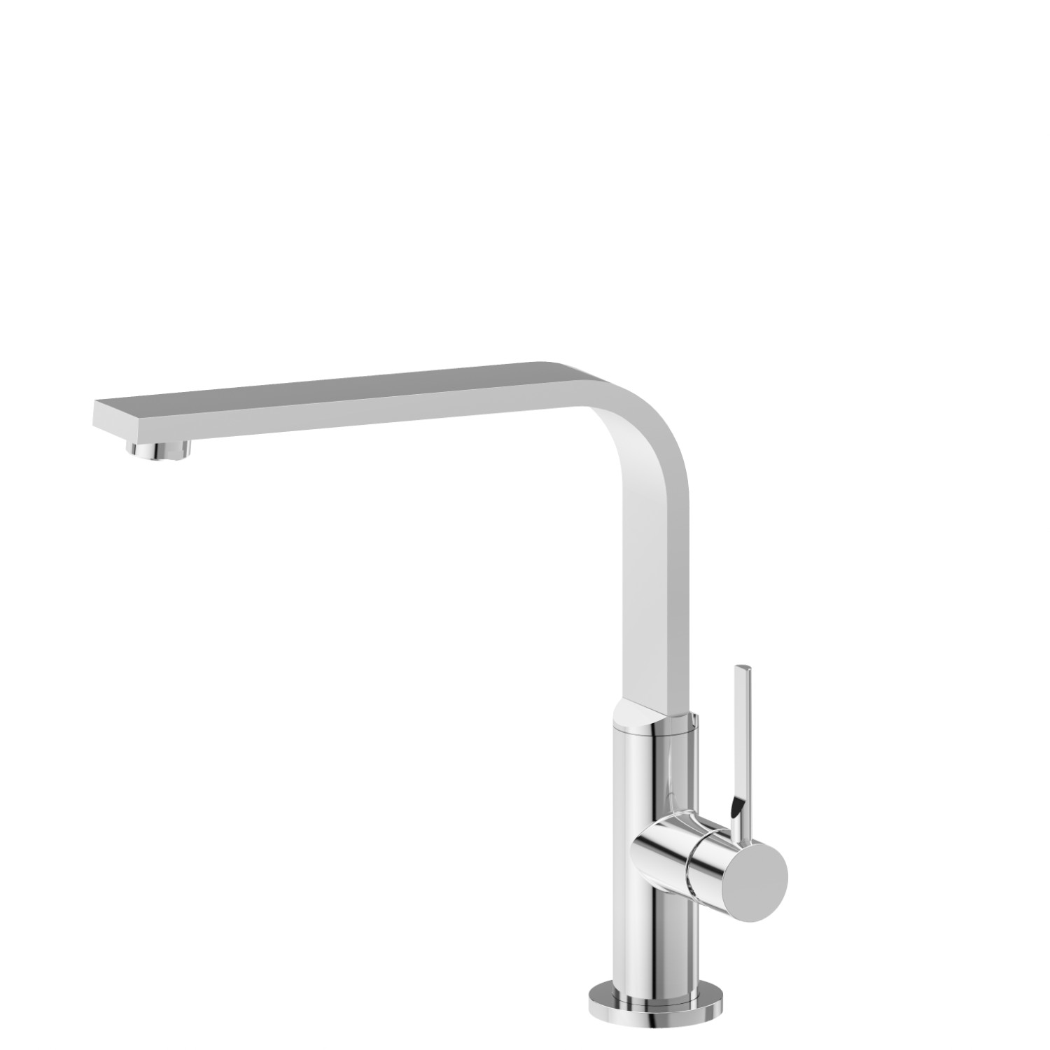 Miscelatore monocomando per lavello con bocca “L” girevole - finitura Cromo