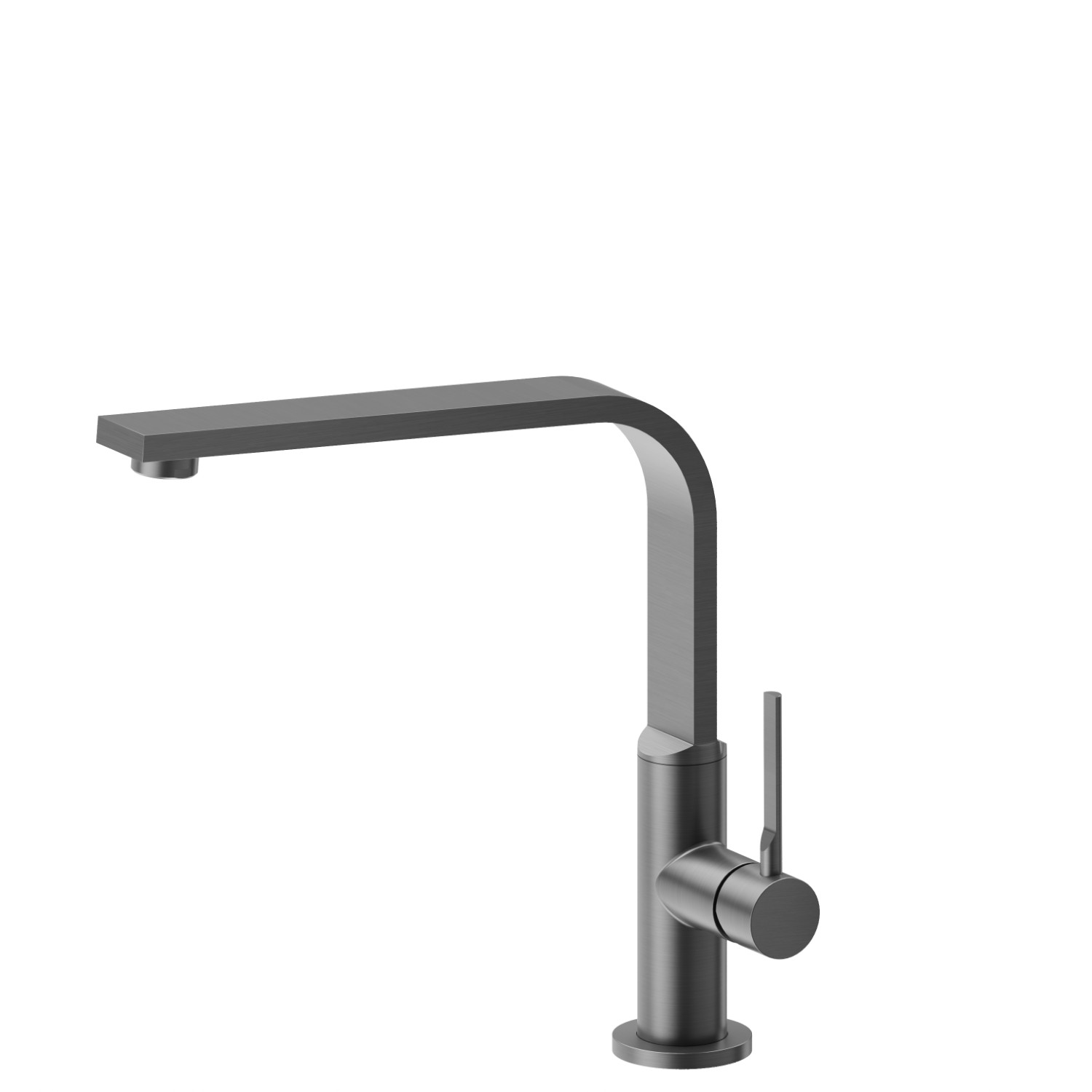 Mitigeur monocommande évier avec bec L pivotant - finition PVD Brushed Gun Metal