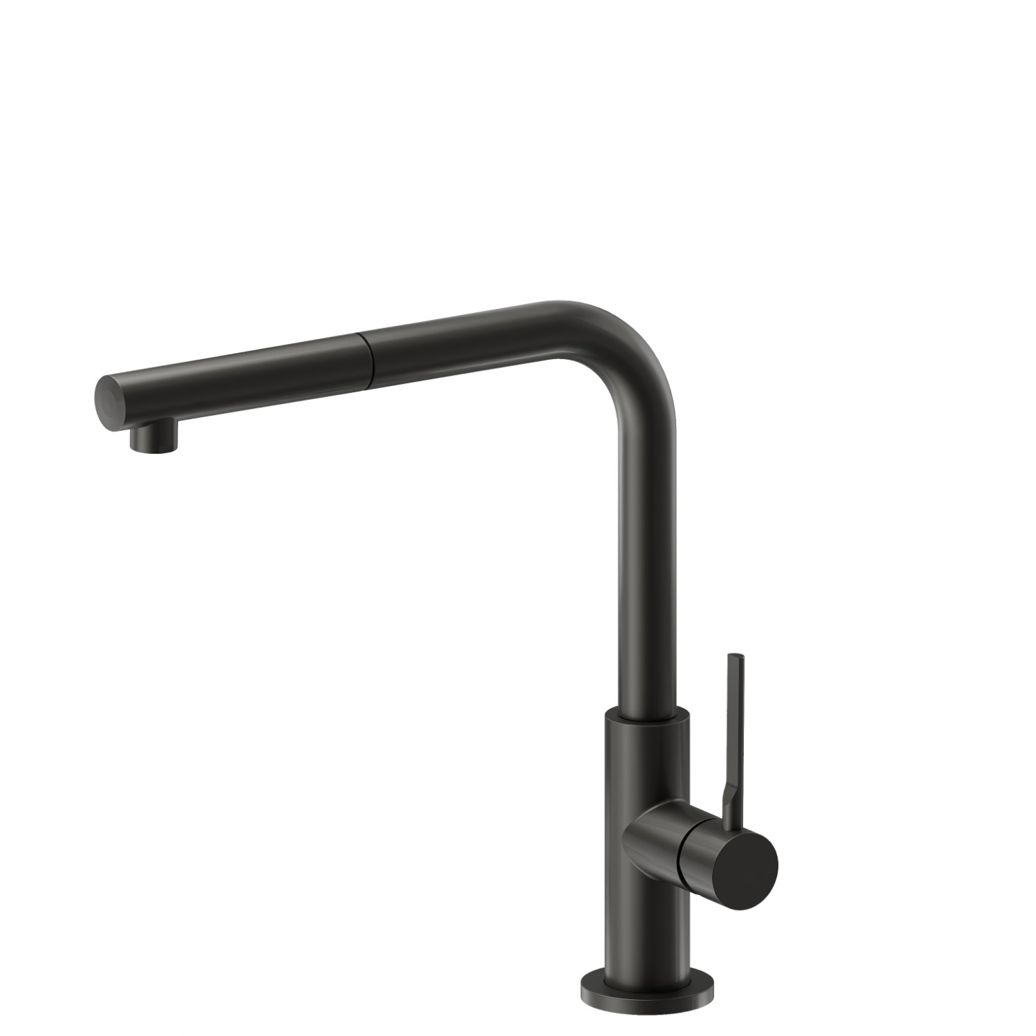 Mitigeur monocommande évier avec bec L pivotant et douchette extractible - finition Carbon Satin
