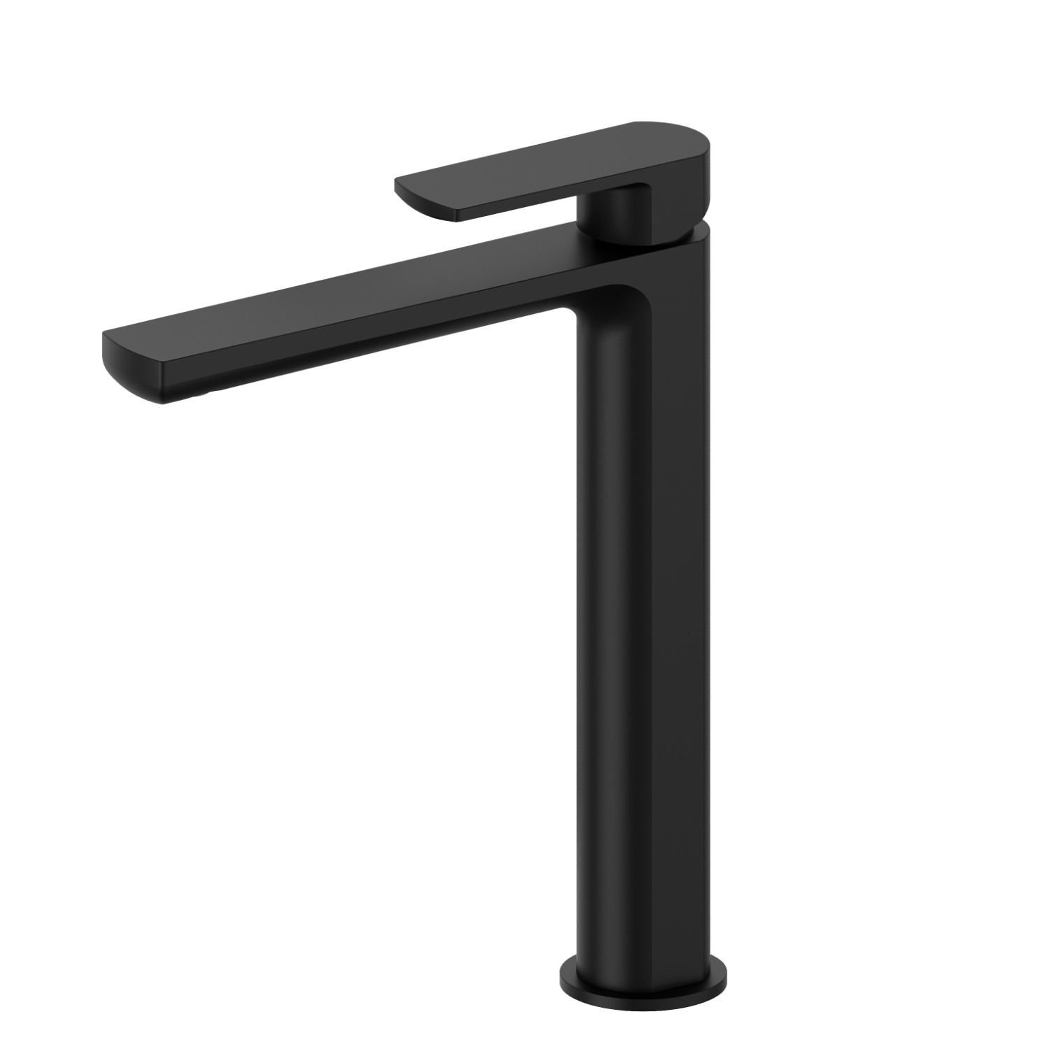 Single lever basin mixer, high version, for above counter basin - finish Matt Black