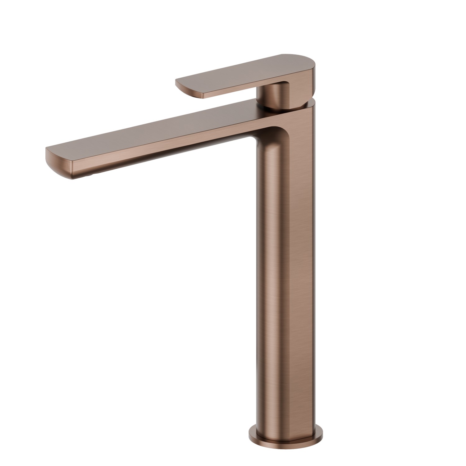 Single lever basin mixer, high version, for above counter basin - finish PVD Brushed Copper Bronze