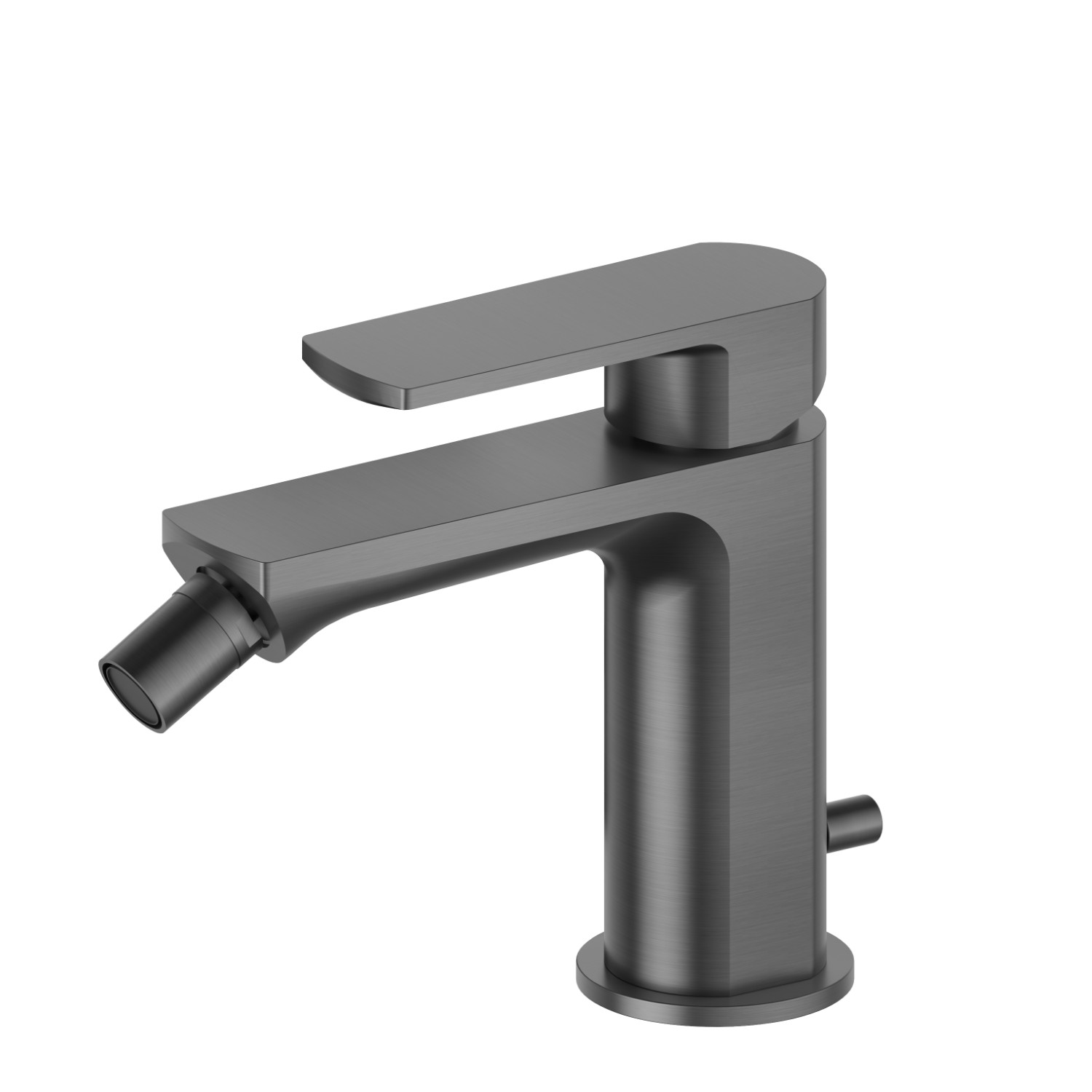 Single lever bidet mixer - finish PVD Brushed Gun Metal