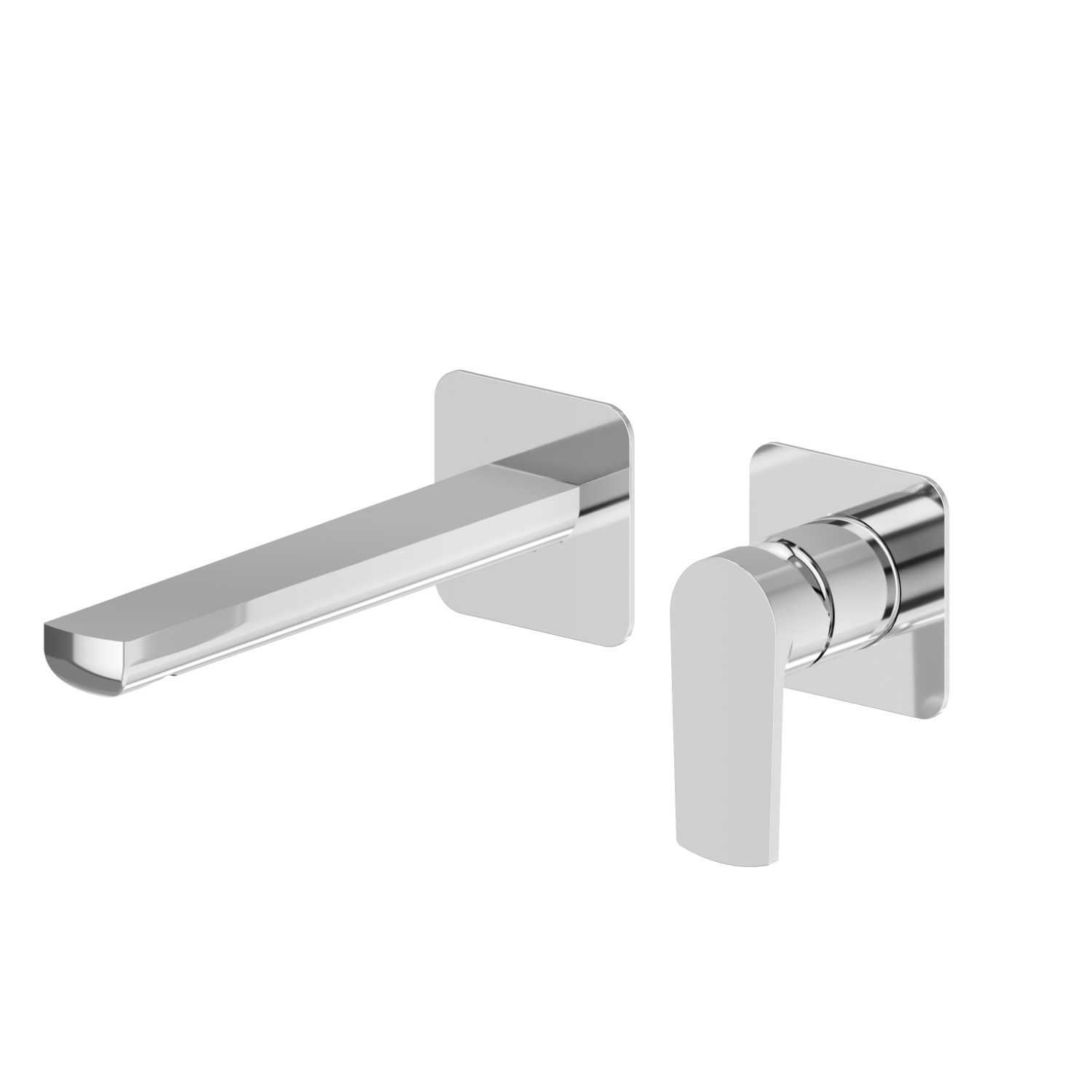 Single lever wall mixer group.  Ø75 - finish Chrome