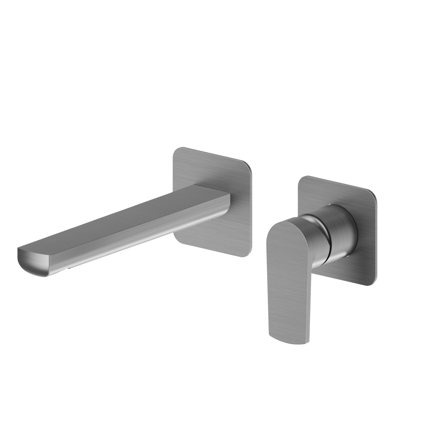 Single lever wall mixer group.  Ø75 - finish PVD Brushed Gun Metal