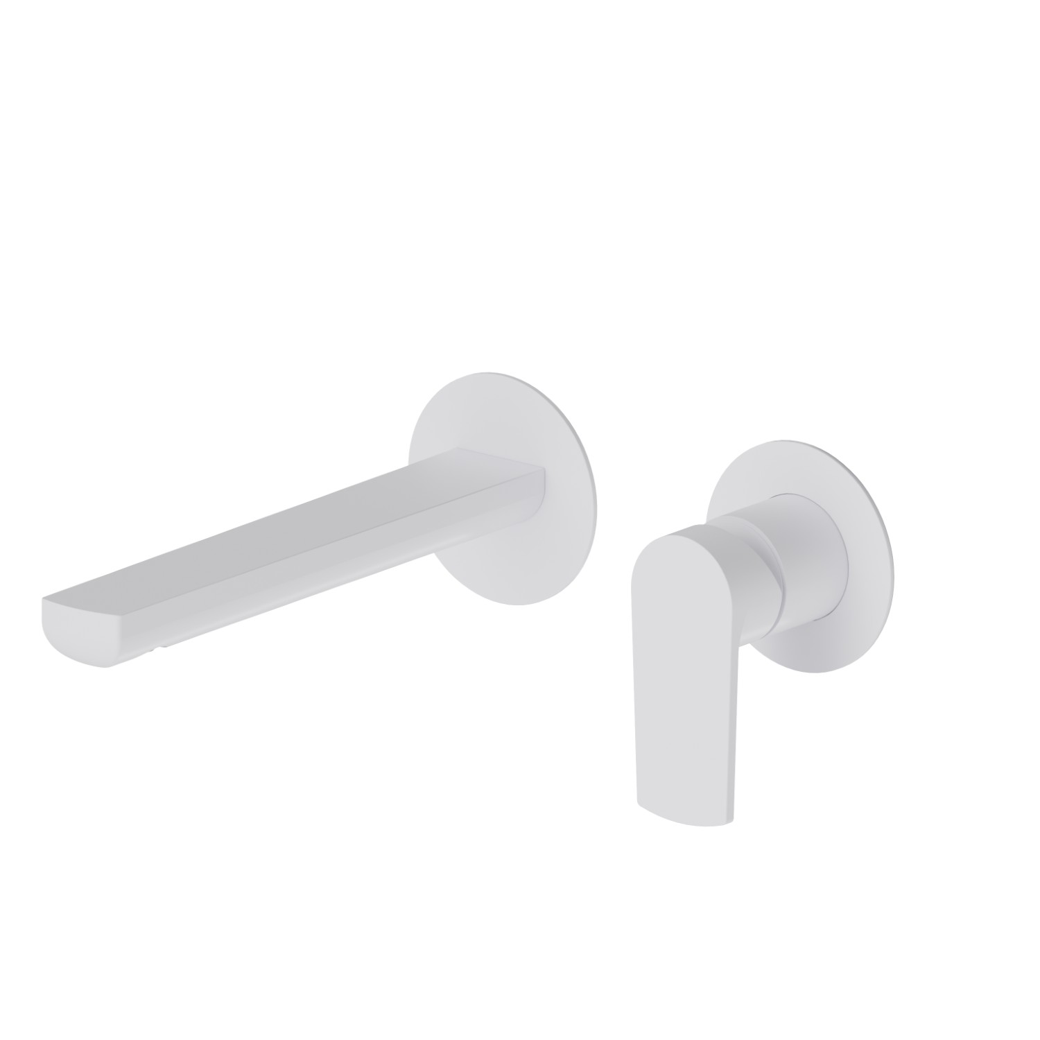 Single lever wall mixer group - finish Matt White