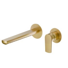 Single lever wall mixer group - finish PVD Brushed Gold