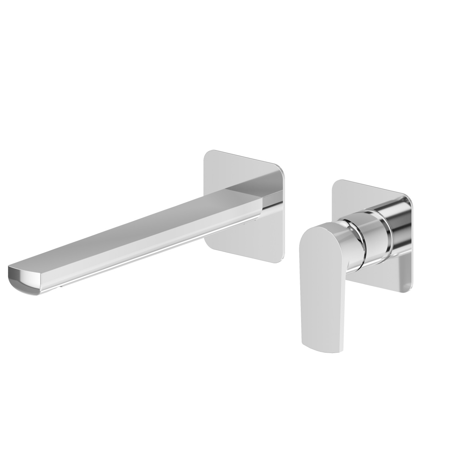 Single lever wall mixer group without pop-up waste set. Ø75 - finish Chrome