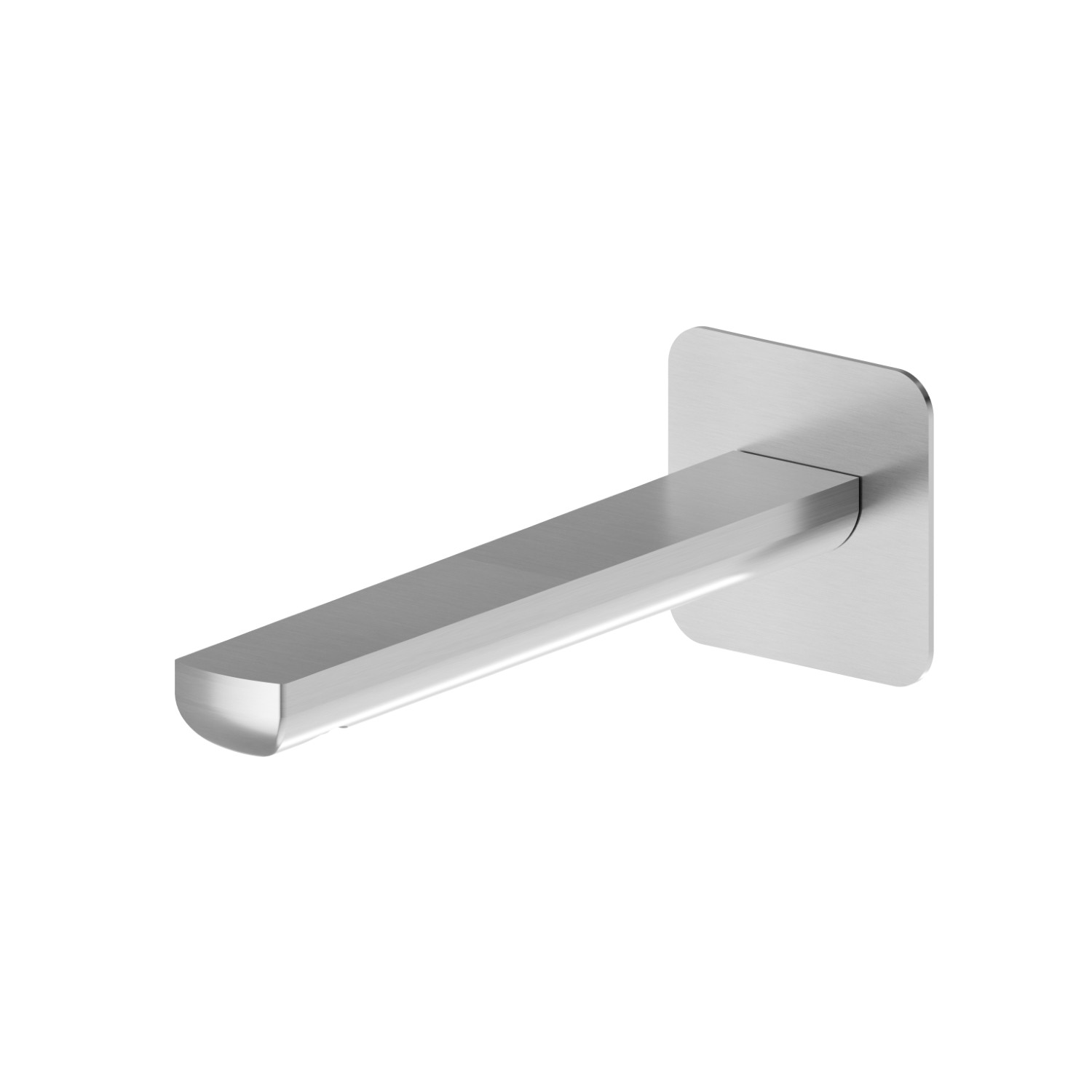 Bec mural pour lavabo avec connexion 1/2“ - finition PVD Brushed steel
