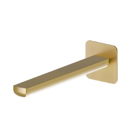 Wall spout for basin group with 1/2” connection - finish PVD Brushed Gold