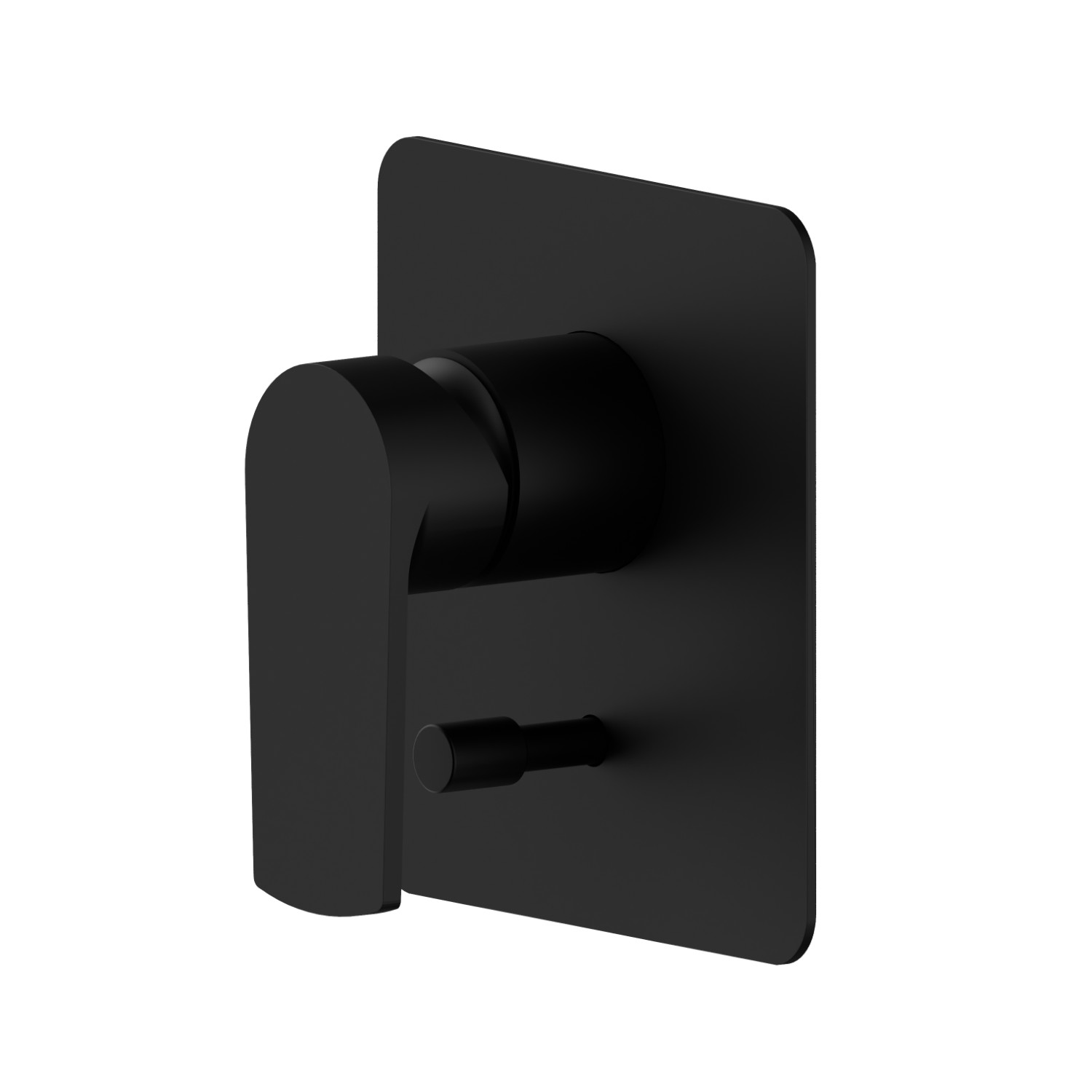 Mitigeur encastré 2 sorties avec inverseur automatique (entrées et sorties de 1/2”). Façade murale - finition Matt Black