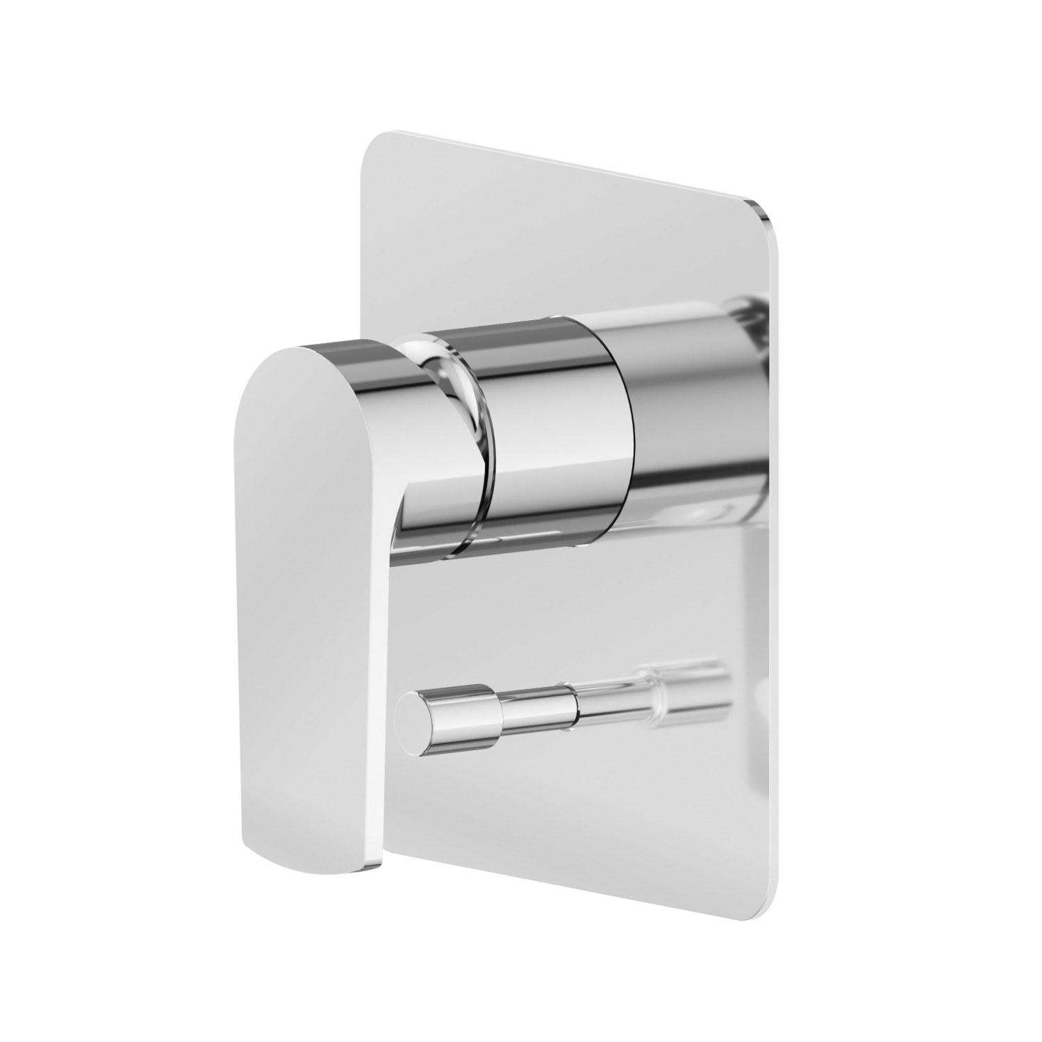 Einbau-einhebelmischer mit automatischer umstellung mit 2-wege, 1/2” ein- und ausgänge. Außenteil - oberfläche Chrom