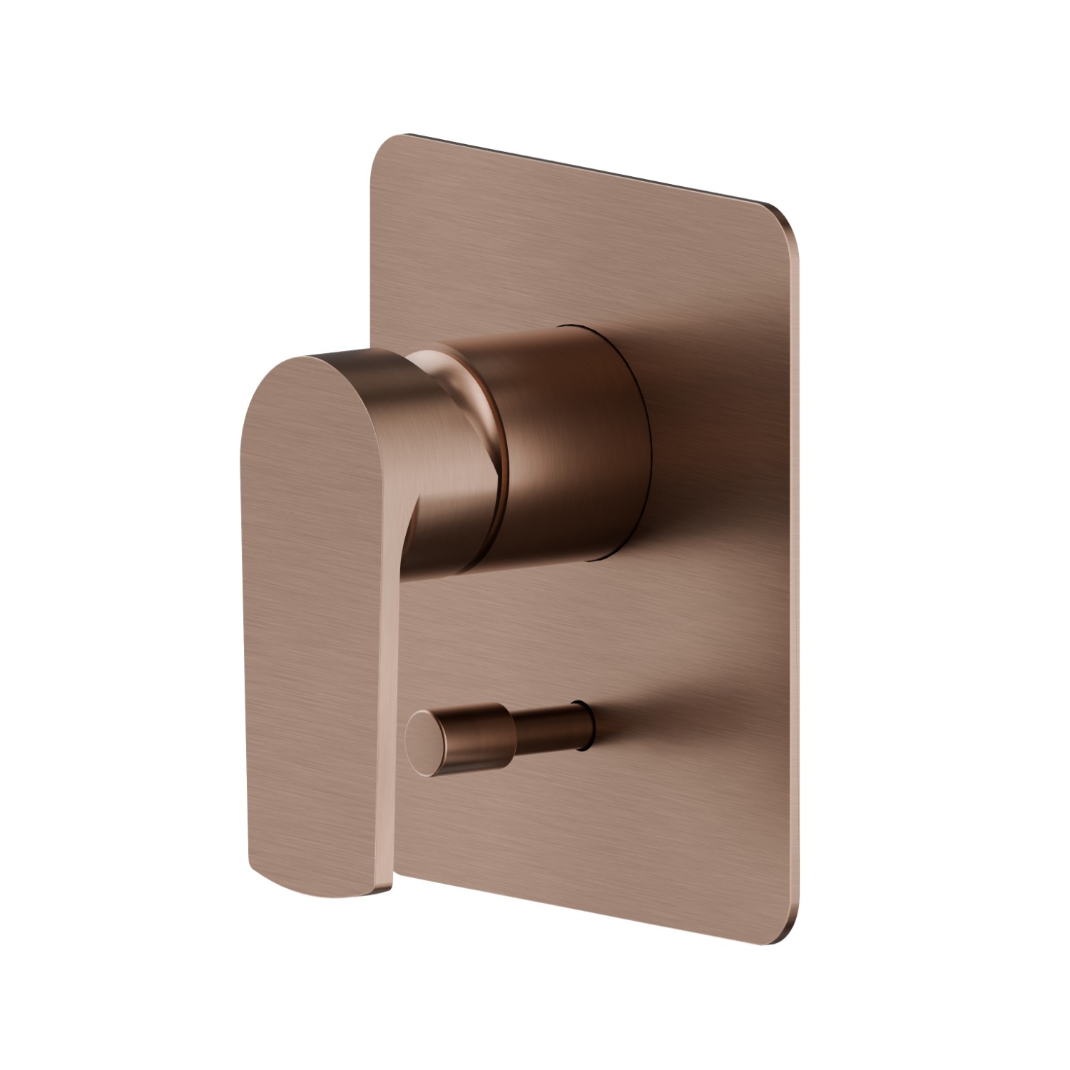 Einbau-einhebelmischer mit automatischer umstellung mit 2-wege, 1/2” ein- und ausgänge. Außenteil - oberfläche PVD  Copper Bronze gebürstet