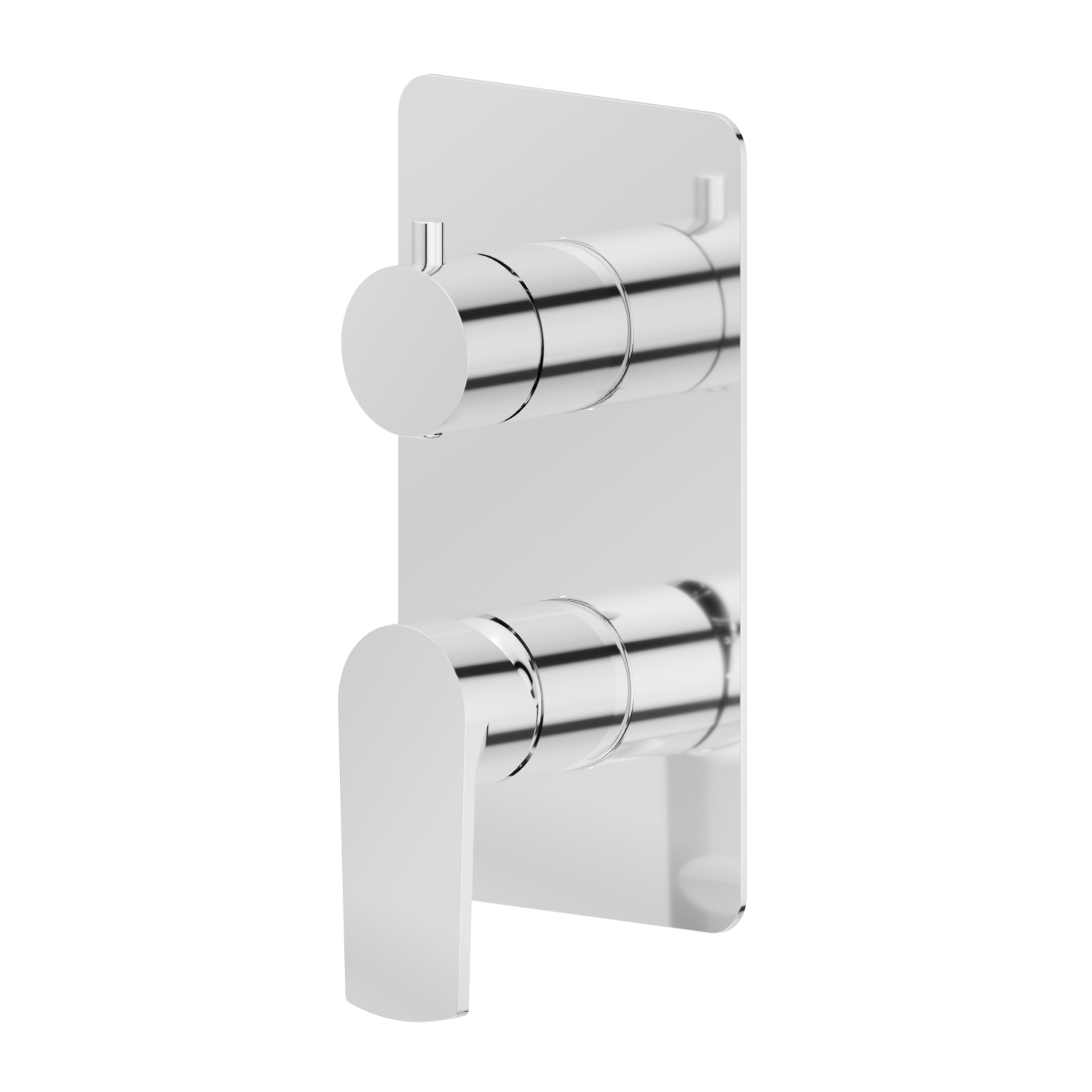 Einbau-einhebelmischer mit mechanischer 2-wege umstellung, 1/2” ein- und ausgänge. Außenteil - oberfläche Chrom