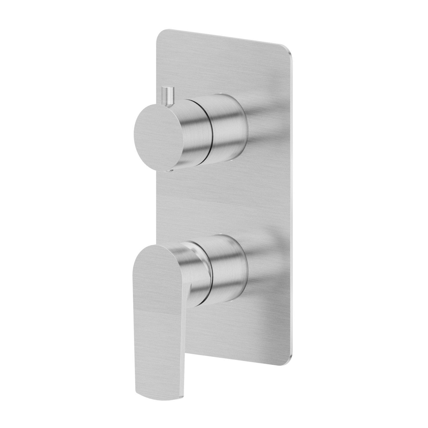 Einbau-einhebelmischer mit mechanischer 2-wege umstellung, 1/2” ein- und ausgänge. Außenteil - oberfläche PVD Edelstahl 