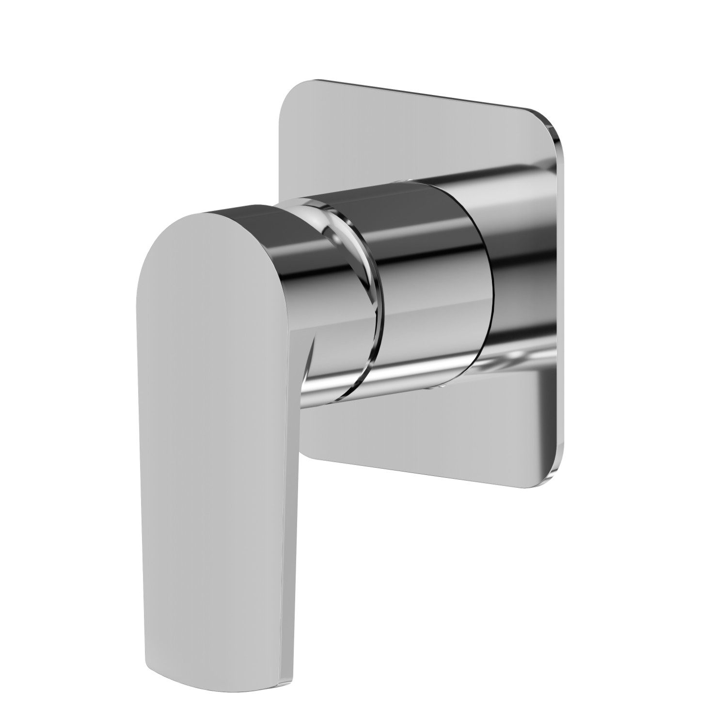 Mitigeur mécanique à encastrer, à utiliser avec un inverseur 3 sorties sans arrêts. Façade murale - finition Chrome