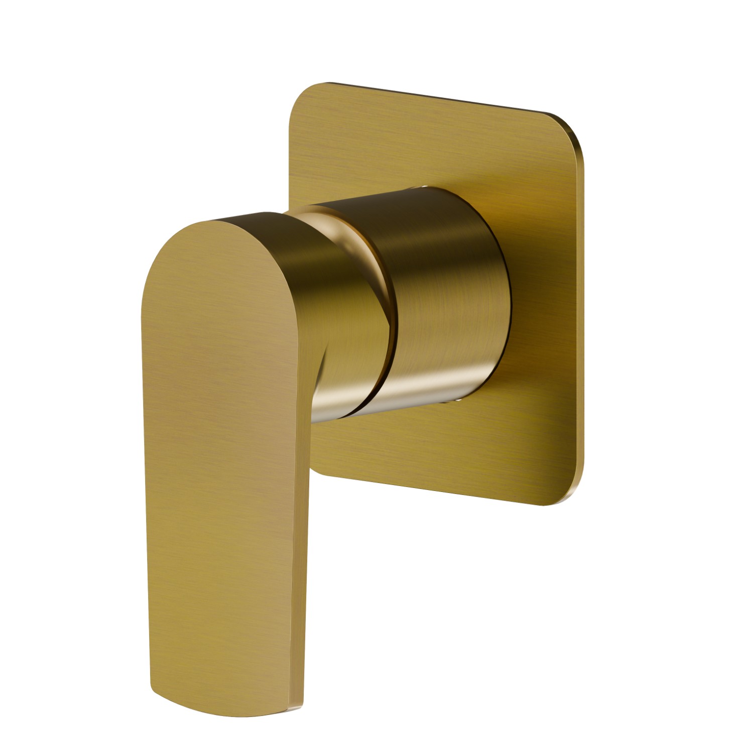 Single lever concealed mixer, to combine with a 3 ways out concealed diverter without stop. External part - finish PVD Brushed Gold