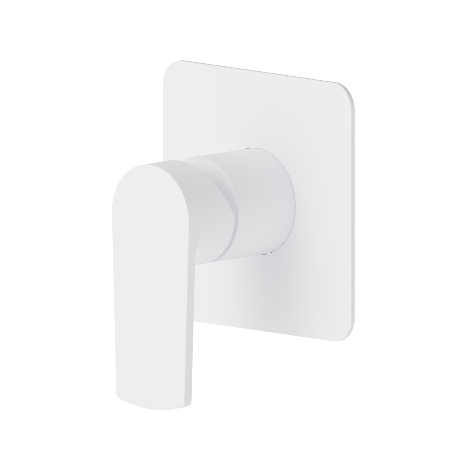 One way out single lever concealed mixer, 1/2” connections. External part - finish Matt White