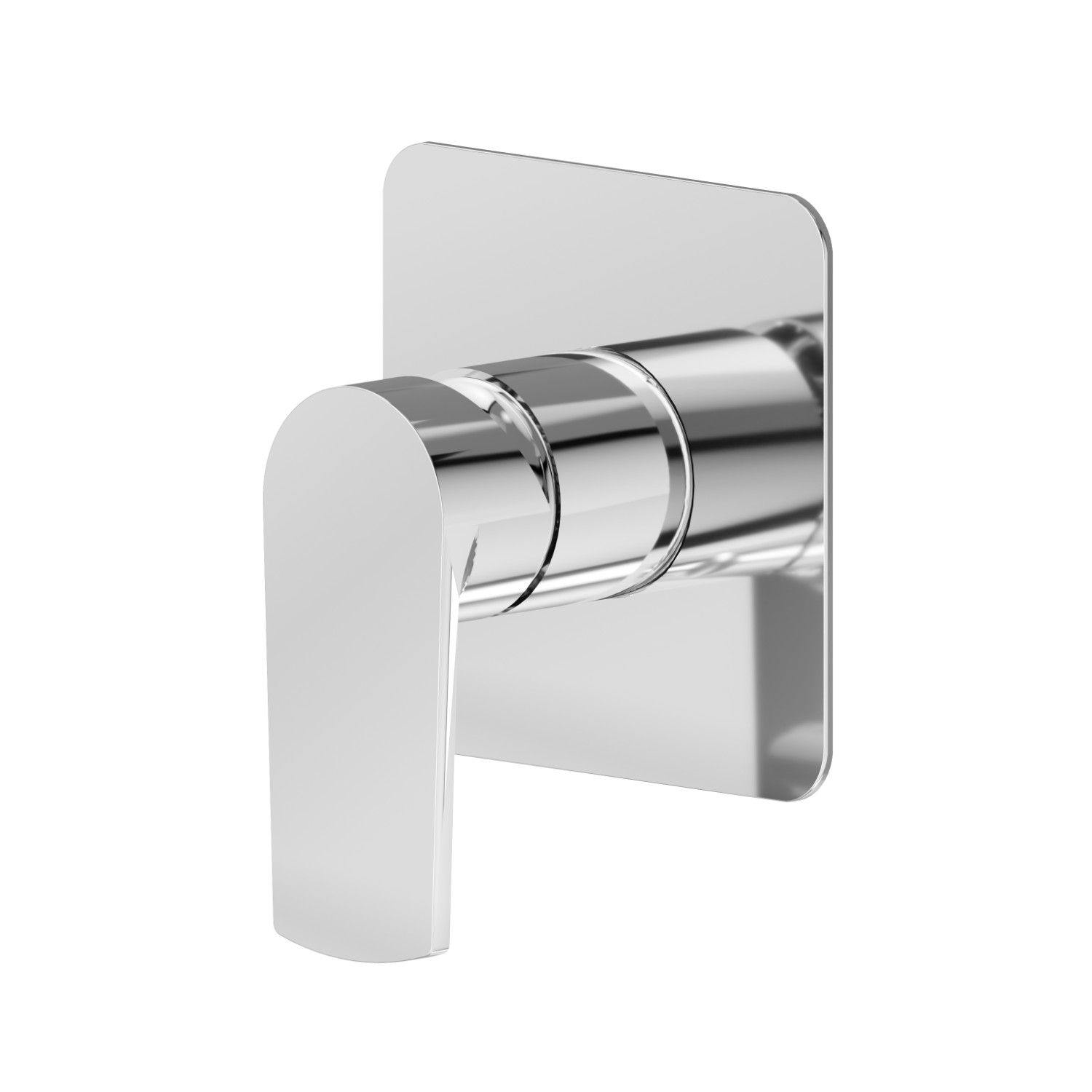 One way out single lever concealed mixer, 1/2” connections. External part - finish Chrome
