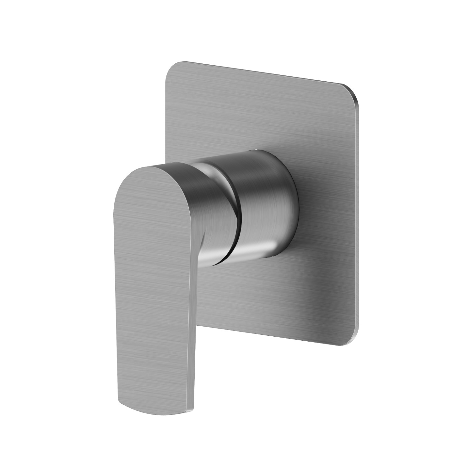 One way out single lever concealed mixer, 1/2” connections. External part - finish PVD Brushed Gun Metal