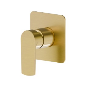 One way out single lever concealed mixer, 1/2” connections. External part - finish PVD Brushed Gold