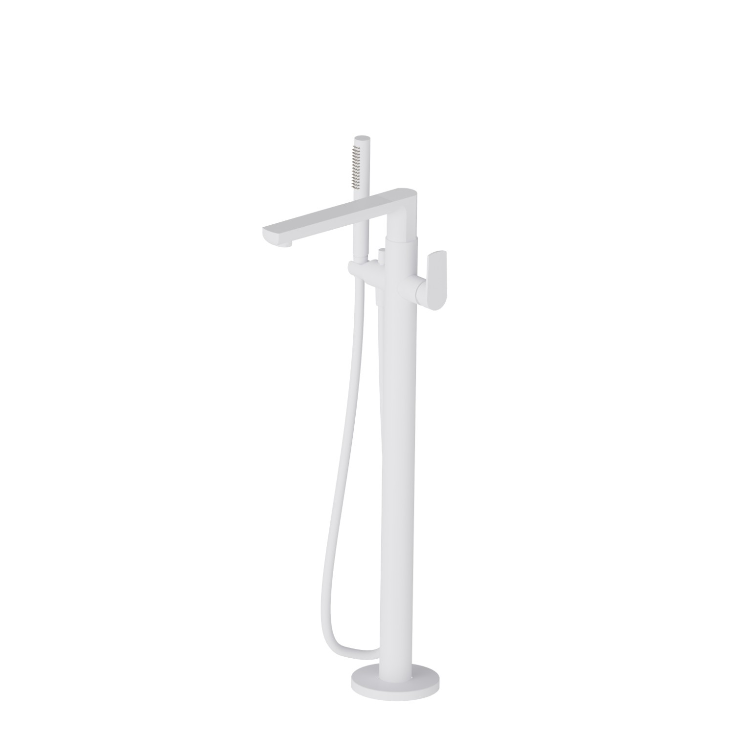 Floor mounted bath group - finish Matt White