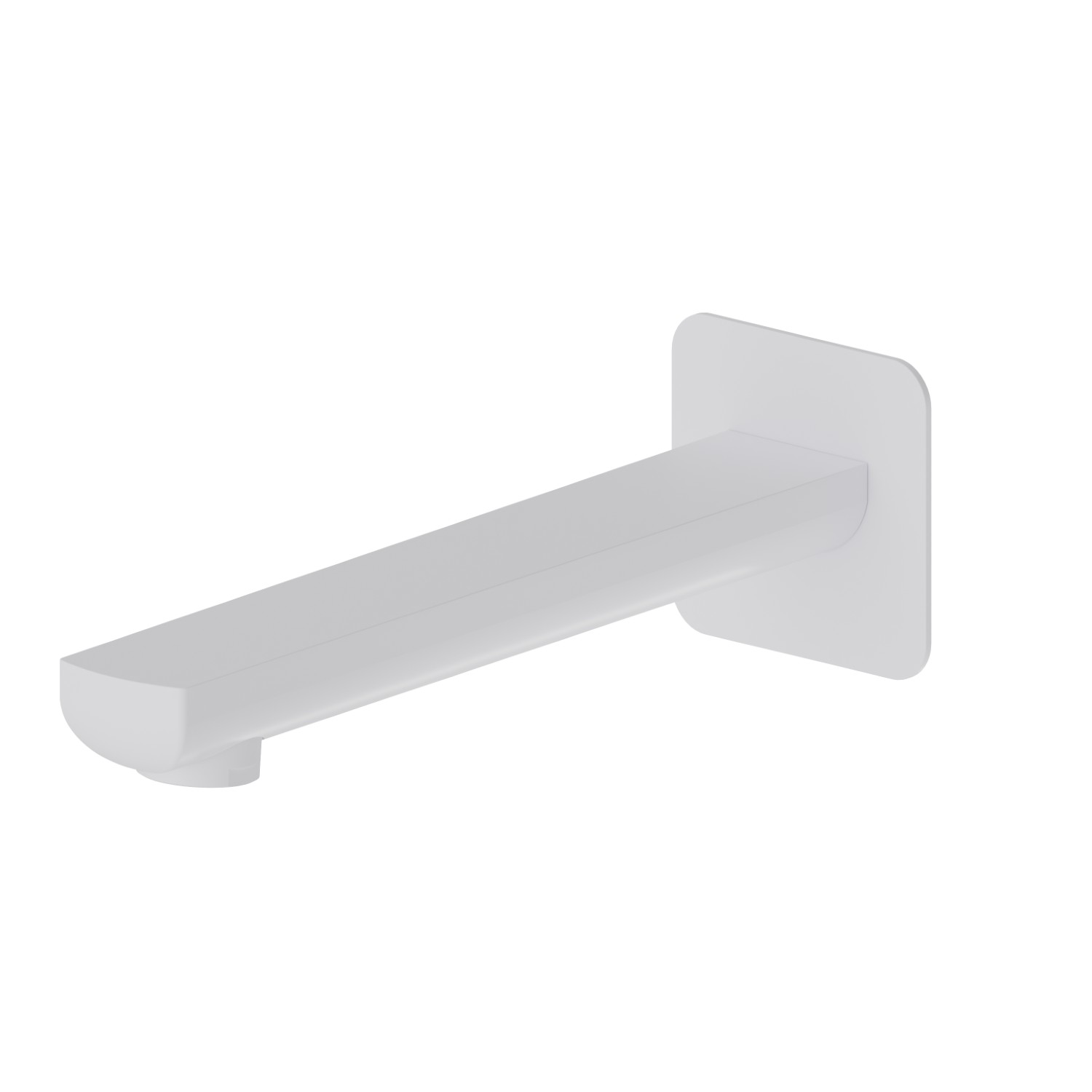 Wall spout for bath group with 1/2” connection - finish Matt White