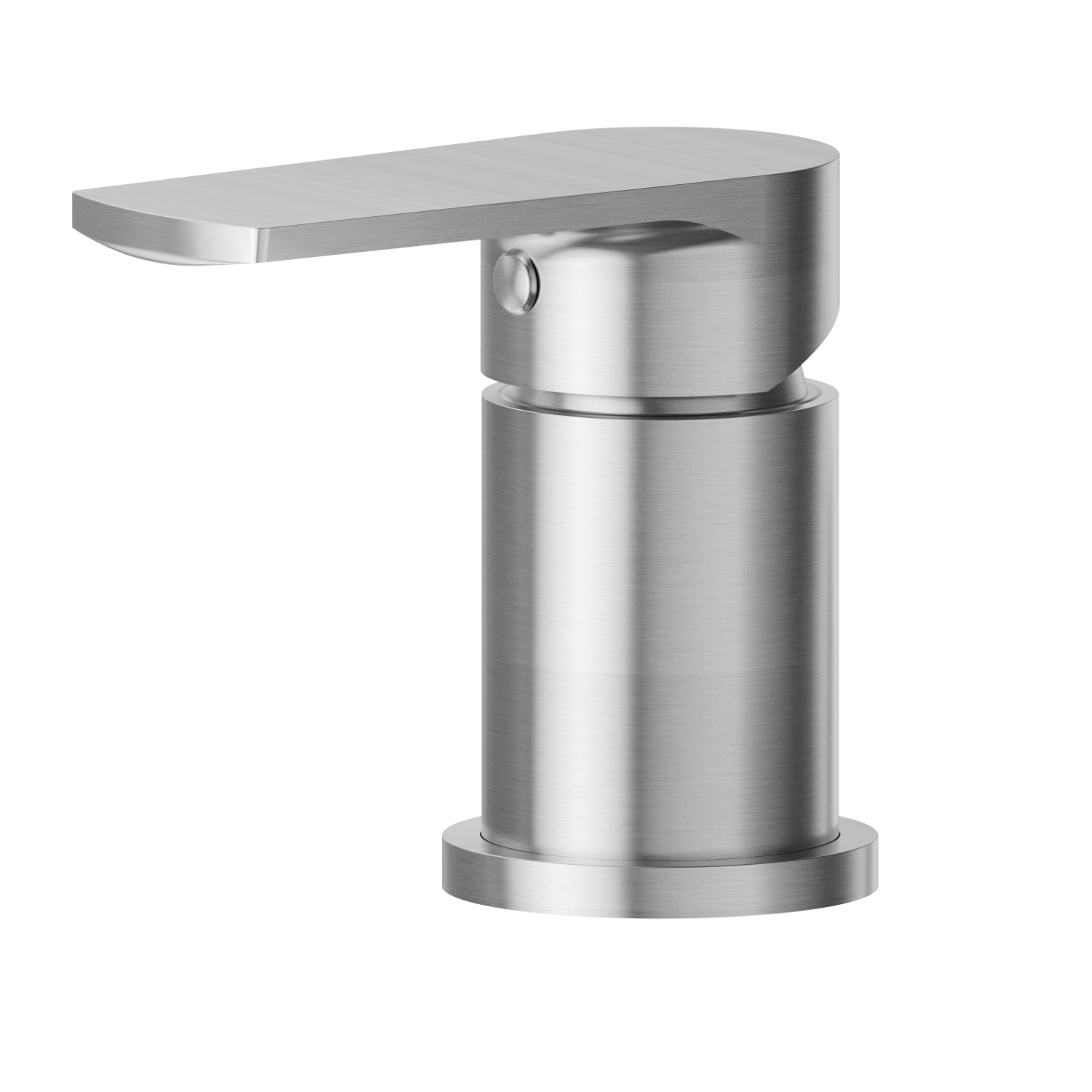 Deck-mounted mixer - finish PVD Brushed steel