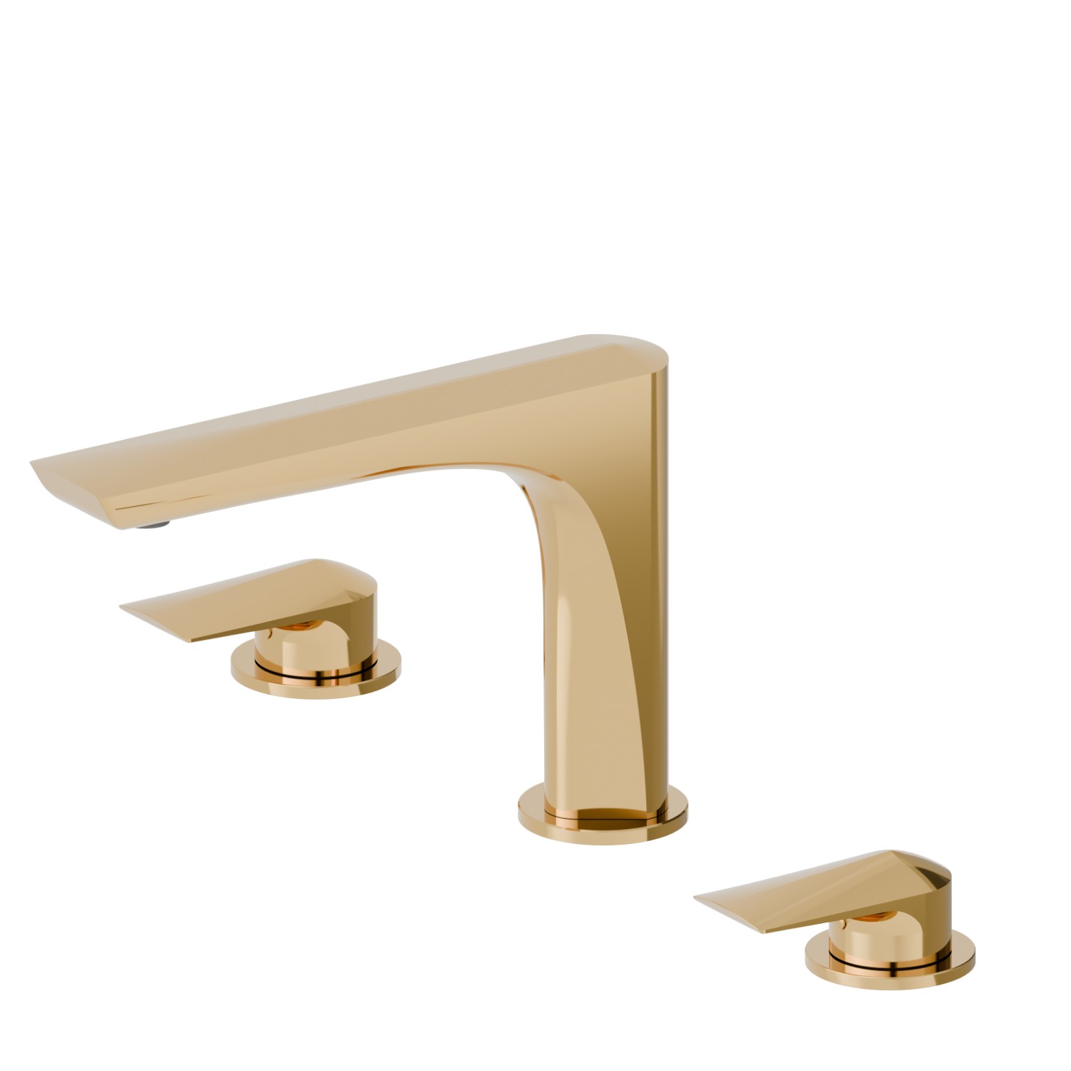 3-Loch-Waschtischarmatur - oberfläche PVD Glossy Gold