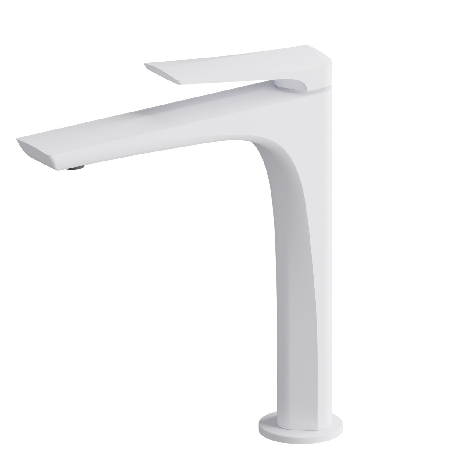 Single lever basin mixer, medium version, for above counter basin - finish Matt White