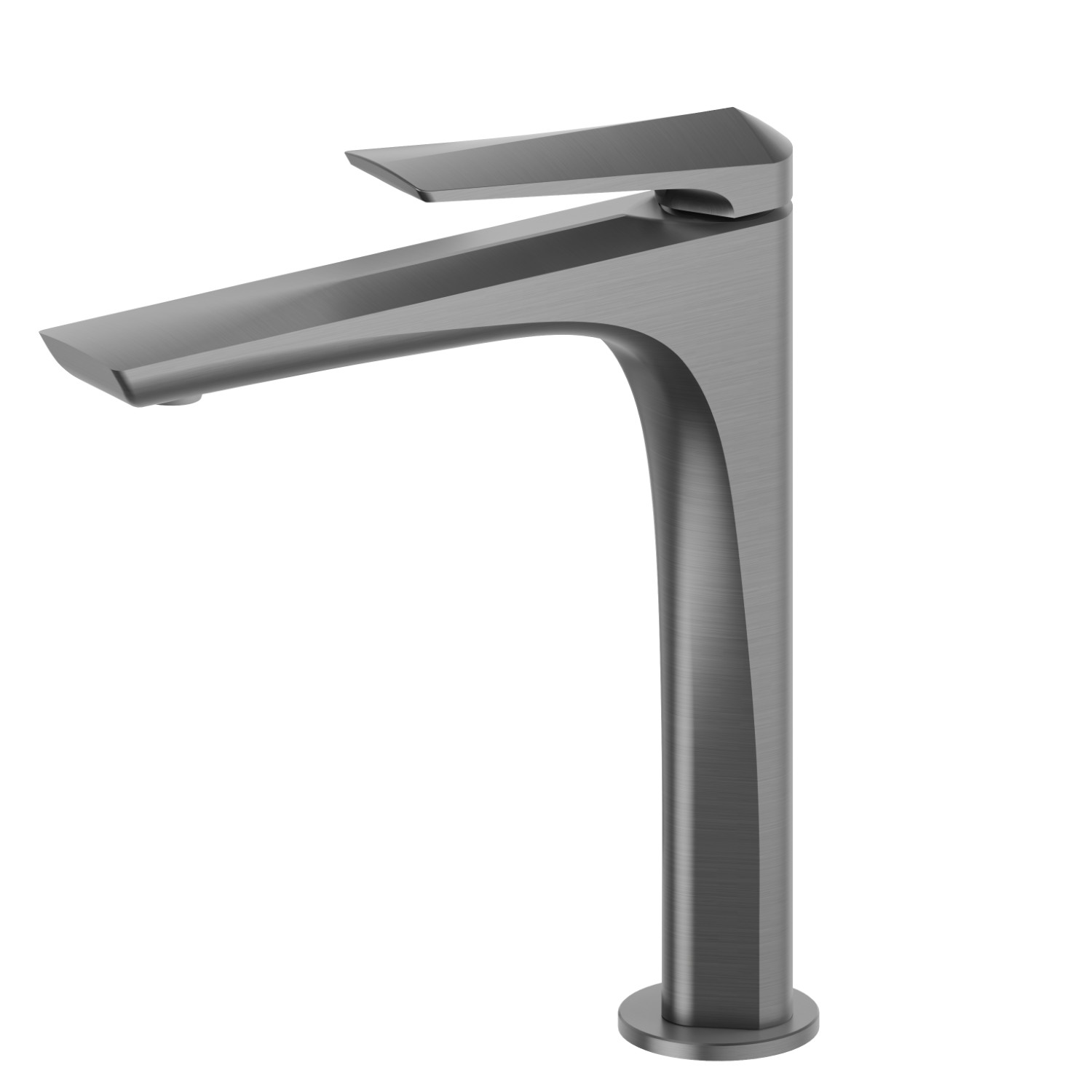 Single lever basin mixer, medium version, for above counter basin - finish PVD Brushed Gun Metal