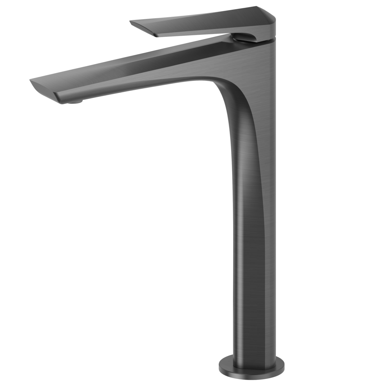 Mitigeur lavabo pour vasque à poser. Version haute - finition PVD Brushed Gun Metal