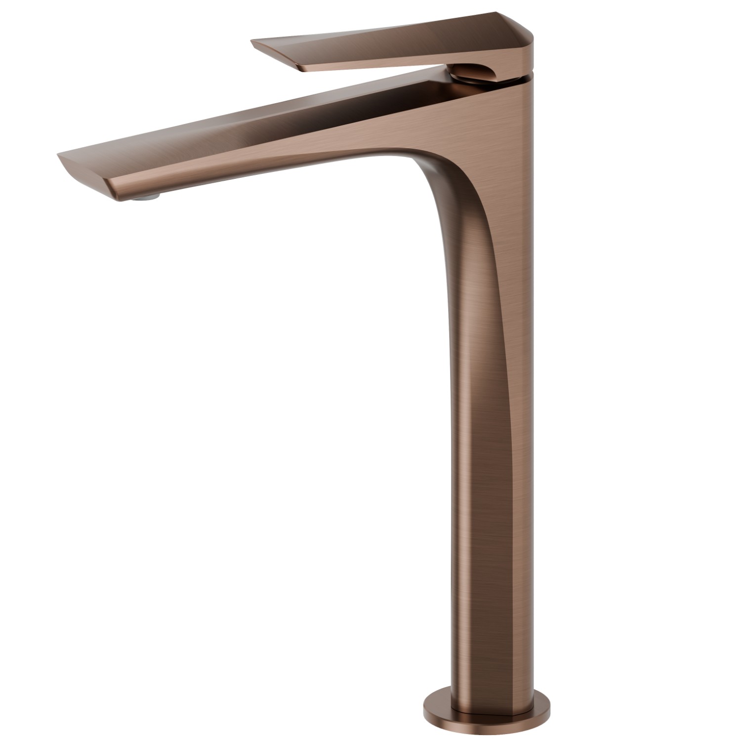 Single lever basin mixer, high version, for above counter basin - finish PVD Brushed Copper Bronze