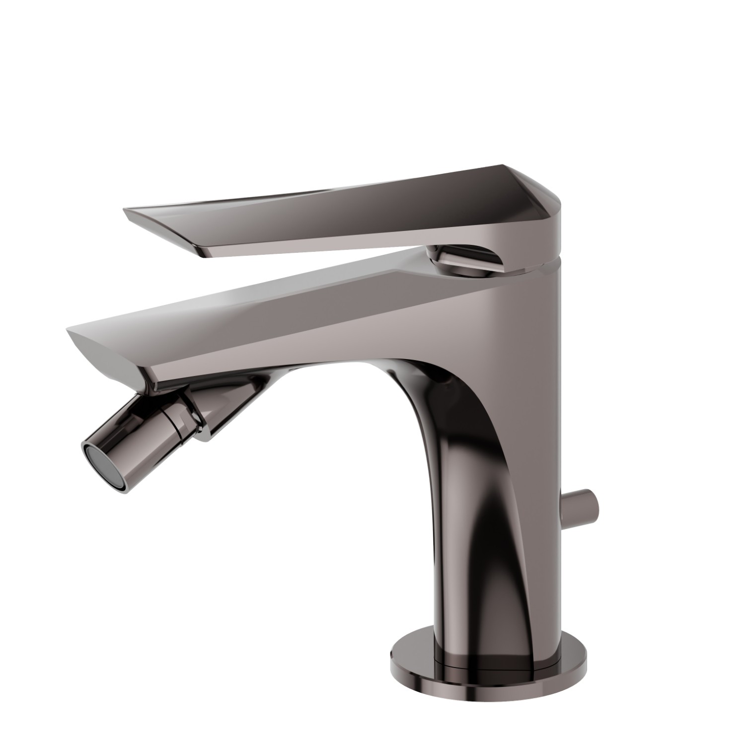 Single lever bidet mixer - finish PVD Gun Metal
