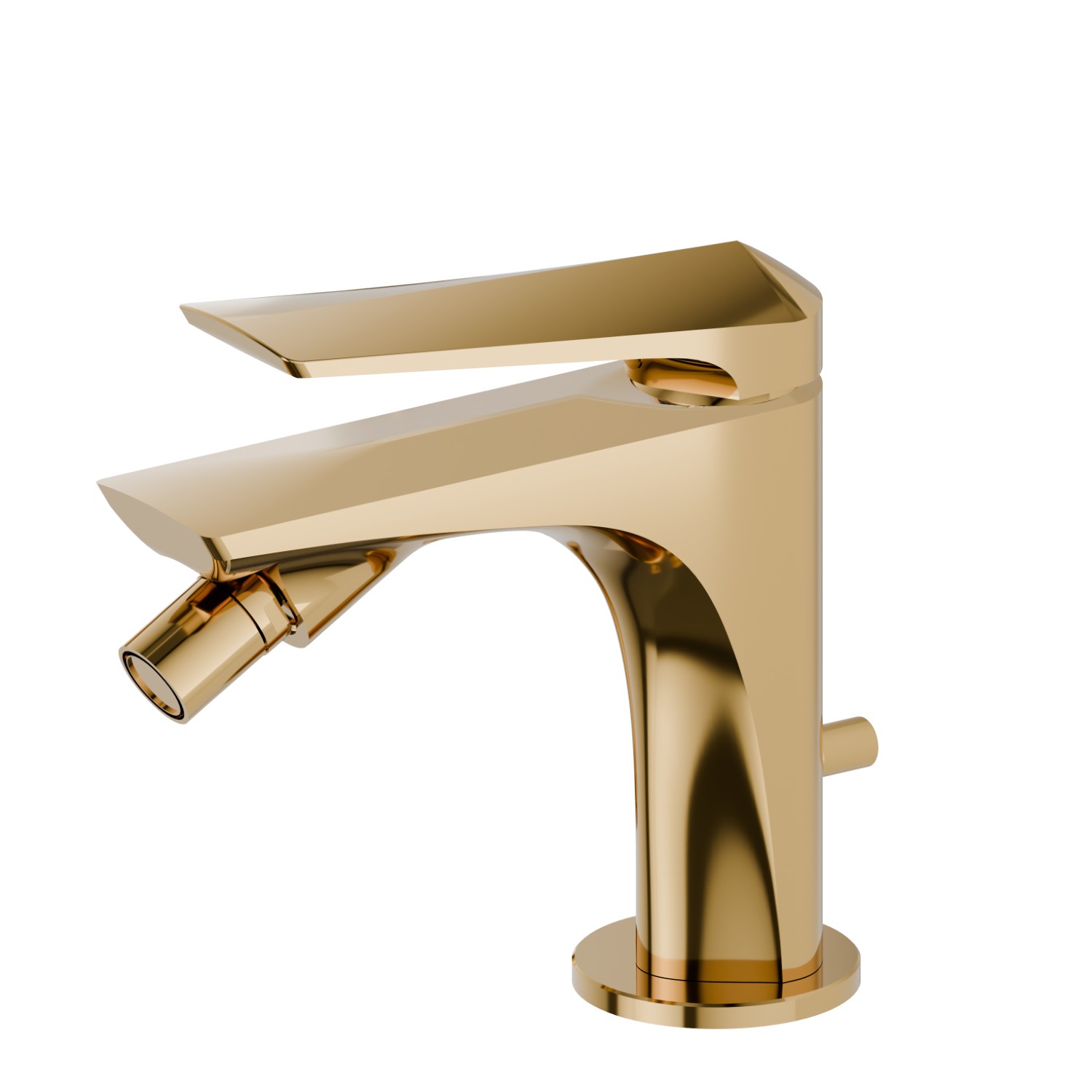 Single lever bidet mixer - finish PVD Glossy Gold