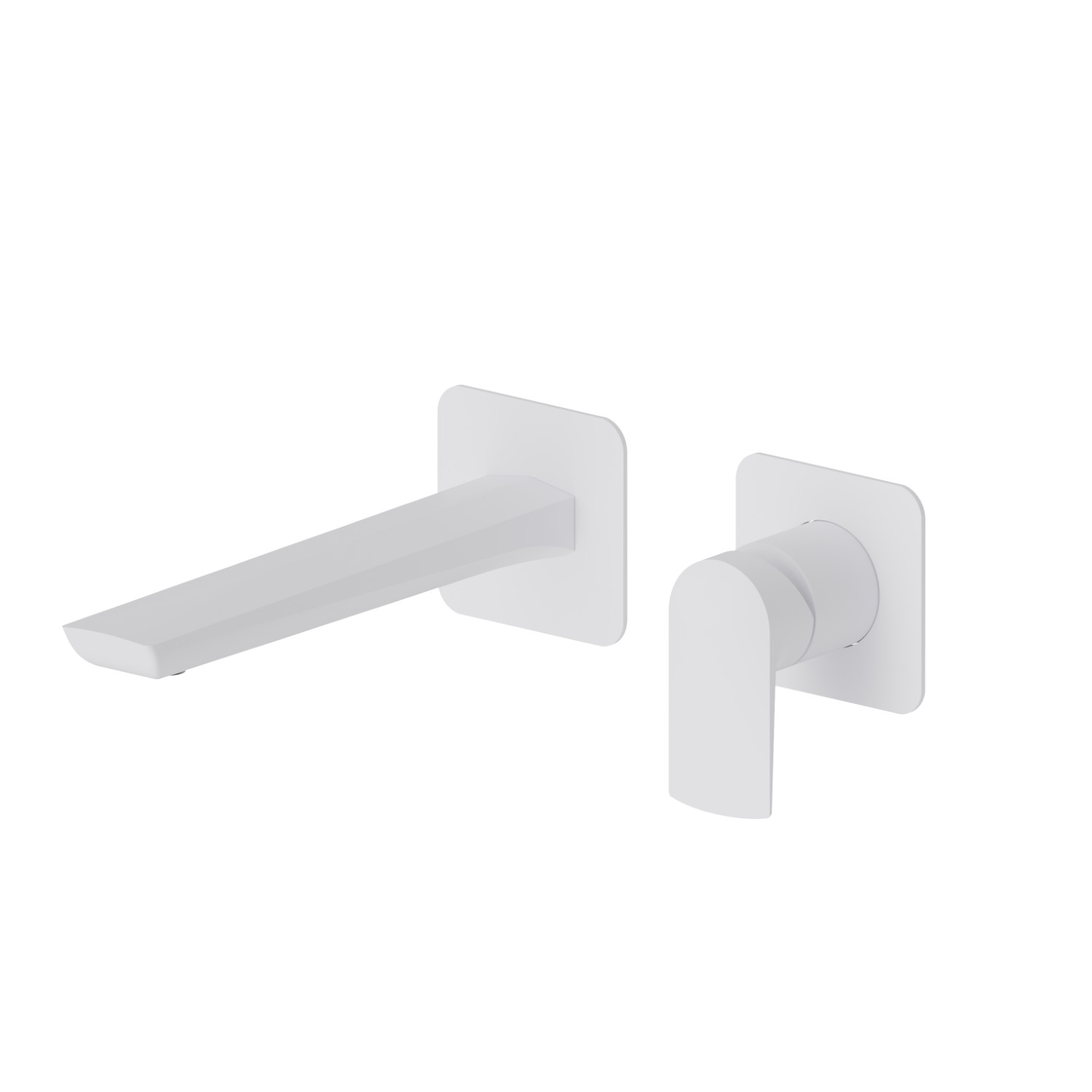 Single lever wall mixer group  - finish Matt White