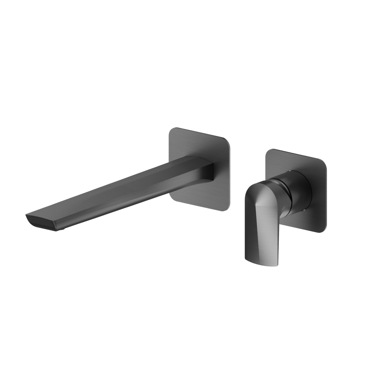 Mitigeurs lavabo mural avec boite d’encastrement - finition PVD Brushed Gun Metal