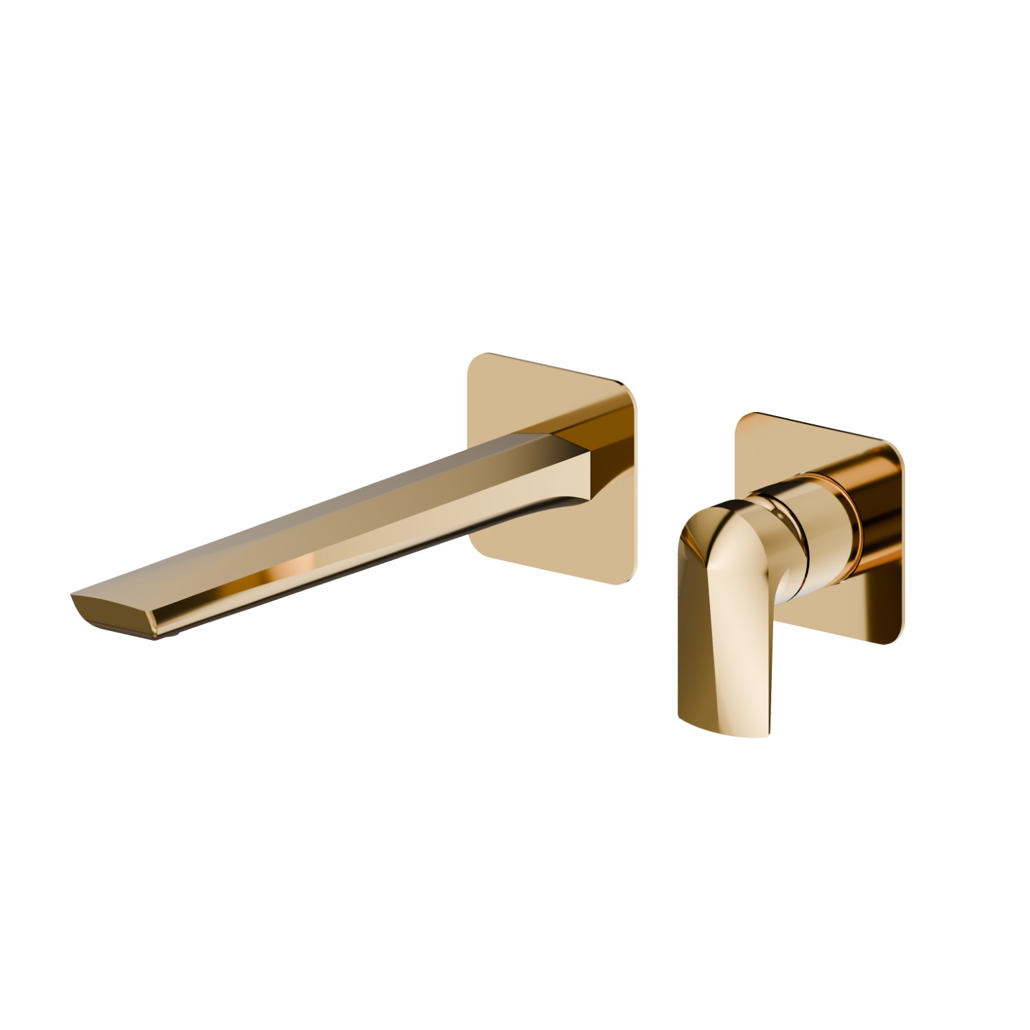 Single lever wall mixer group - finish PVD Glossy Gold